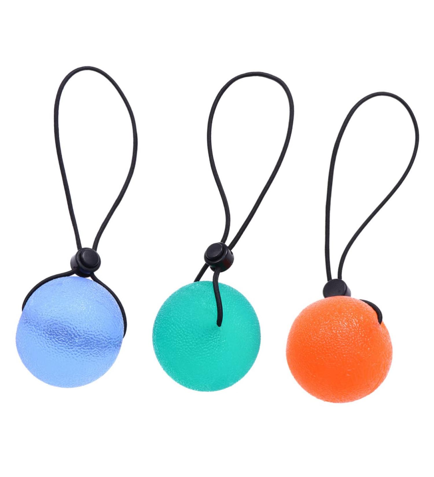 3 STK Stress Balls - Hand Finger Trainer for Strengthening Grip & Muscle | Fitness Equipment for Hand Therapy - Buy Online on GoSupps.com