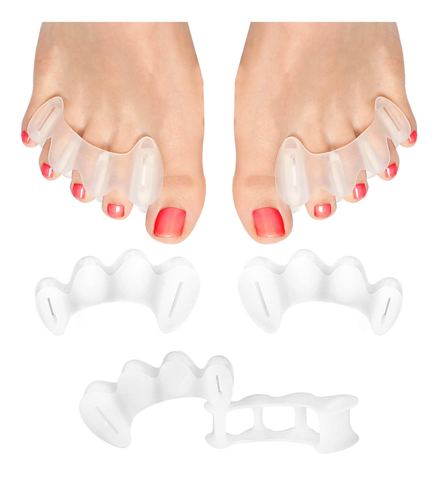 Blmsian Toe Separators 2 Pairs - Foot Alignment Corrector for Bunions, Hammertoes, Plantar Fasciitis - Medium Size for Women's Shoe 9-12.5 & Men's Shoe 7-11 - Buy Online on GoSupps.com