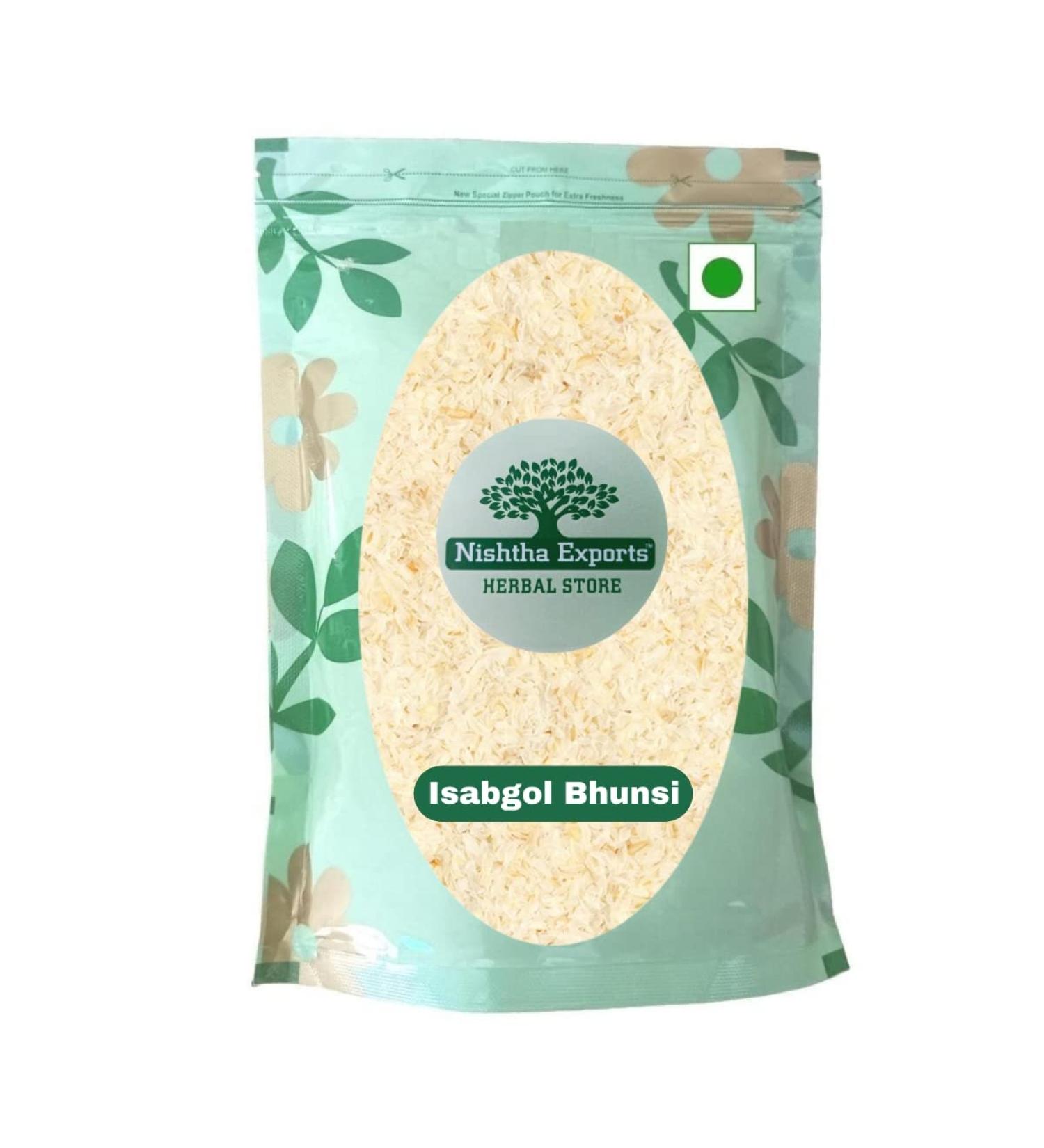Isabgol Bhusi-Plantago Ovata-Raw Herbs-Isabagol Bhoonsi-Psyllium Husk-Jadi Booti-Single Herbs (100 Gram) - Buy Online on GoSupps.com