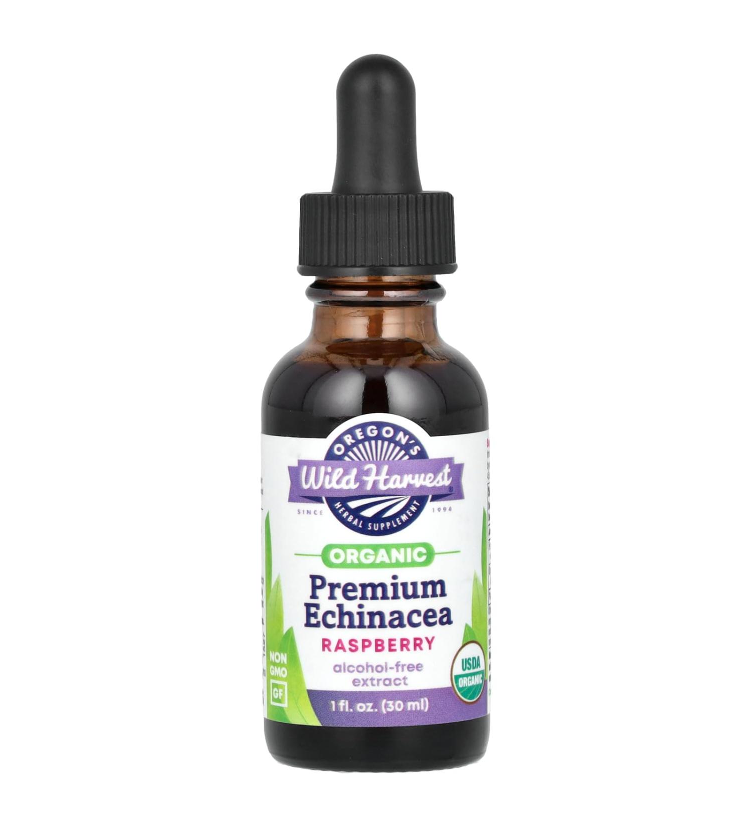 Oregon's Wild Harvest Organic Prem Echinacea-Raspberry Extract 1 Fluid Ounce