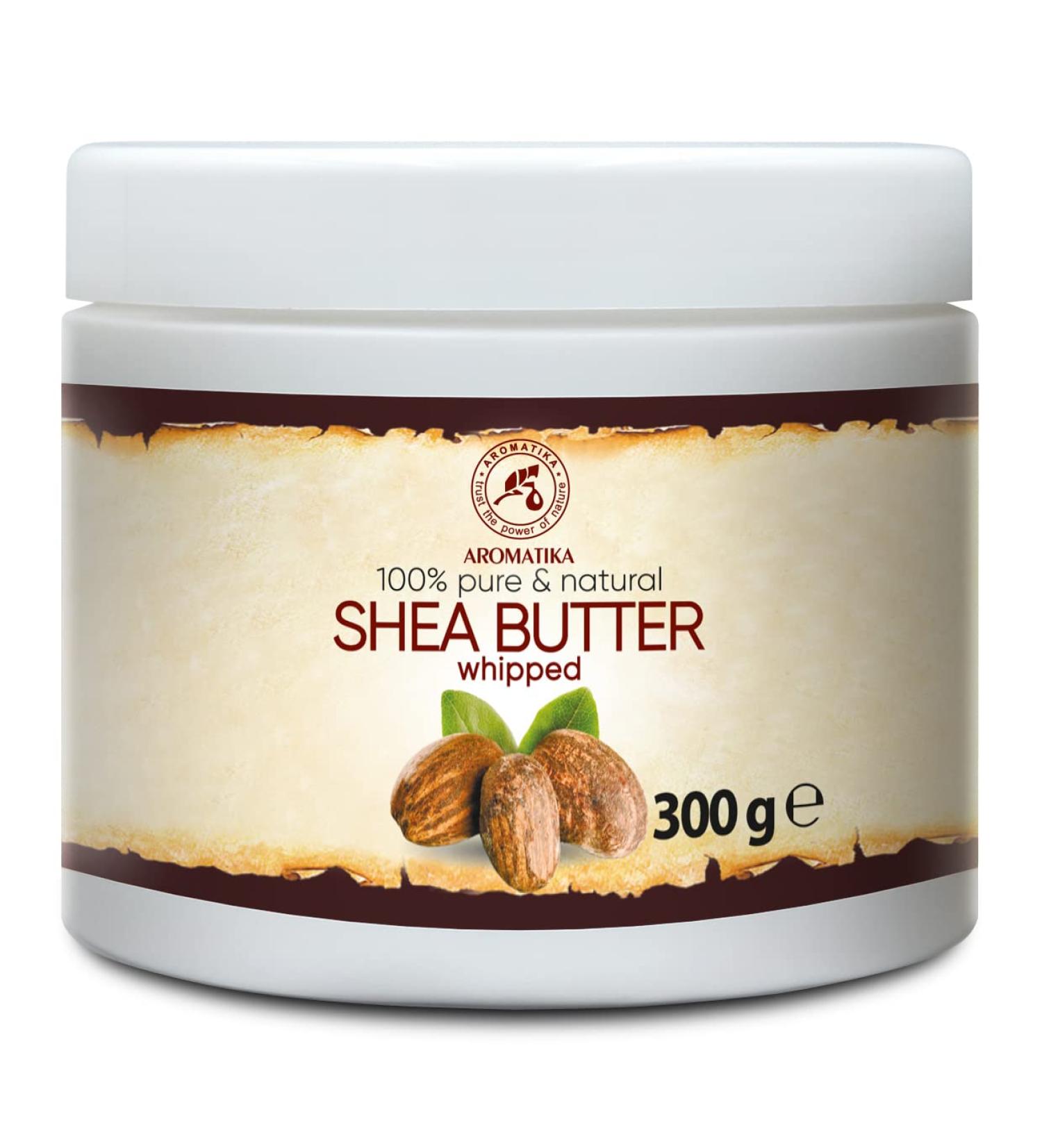 Opened Shea Butter Refined 300g - Natural Body Butter for Intensive Face Body & Hair Care - Butyrospermum Parkii - Ideal for Massage - 1 Pack - Buy Online on GoSupps.com