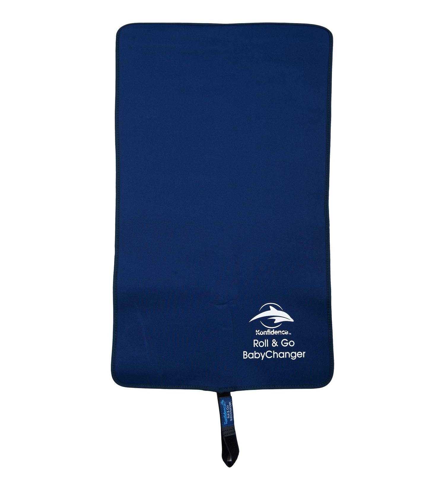 Konfidence Splashy Roll & Go Baby Changer Mat - Portable Neoprene Changing Mat in Navy - Buy Online on GoSupps.com