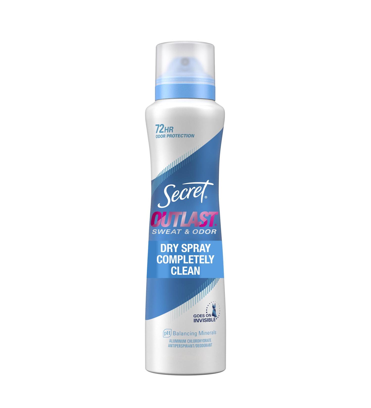Buy Secret Outlast Dry Spray Antiperspirant for Women - Sweat & Odor Protection pH Balancing Instant Dry 4.1 oz - International Shipping Available - Buy Online on GoSupps.com