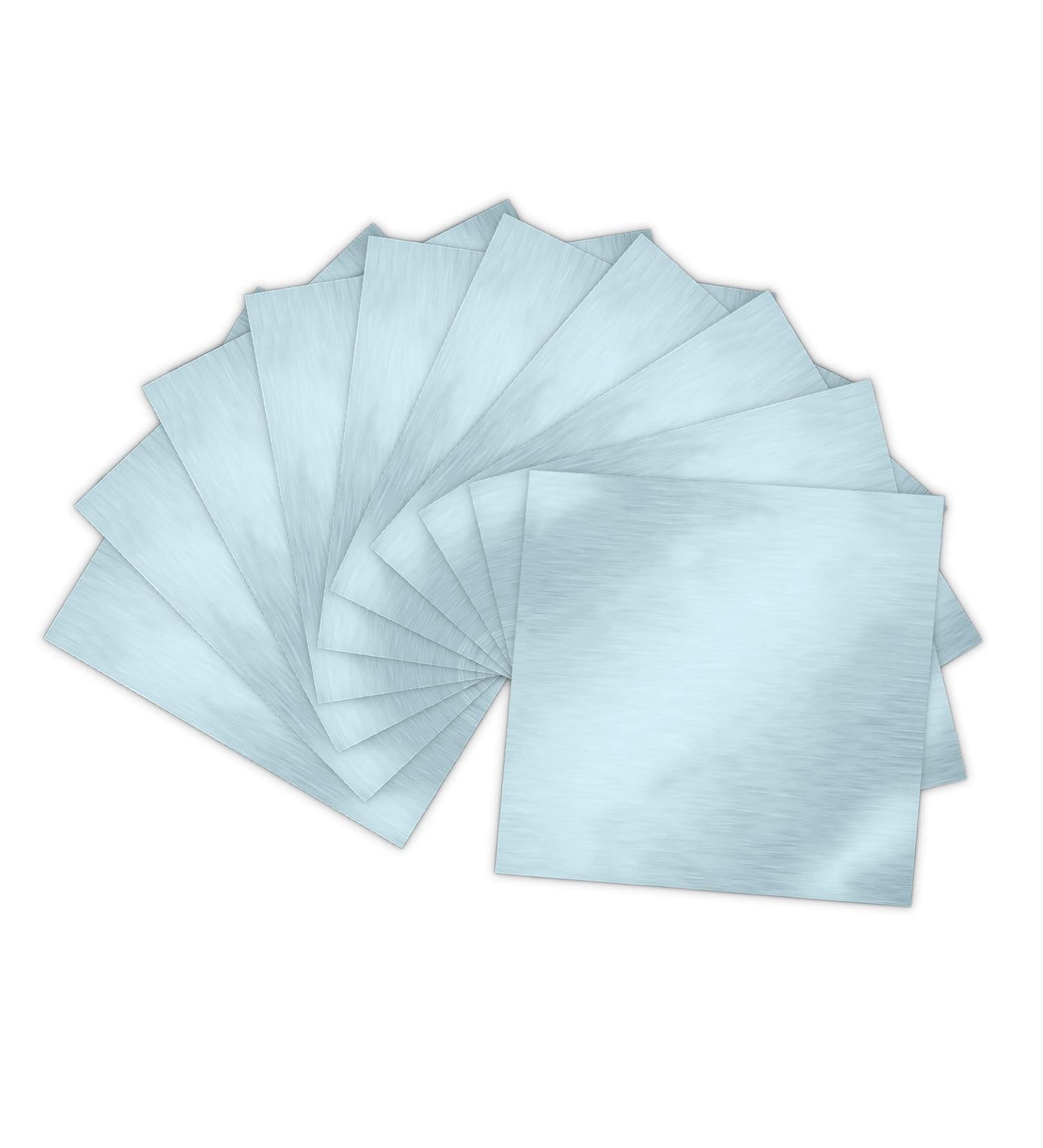 Brushed Silver Adhesive Backed Vinyl Sheets - Crafting Pack of 10 - Buy Online on GoSupps.com