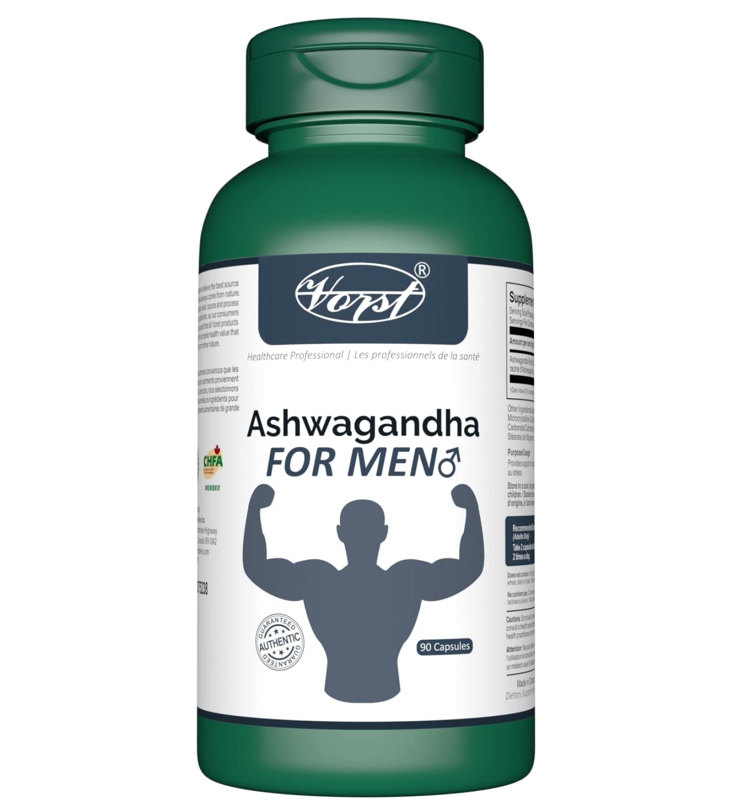 VORST Ashwagandha Supplement for Men 90 Capsules | Powder Pills | 1 Bottle 90 count (Pack of 1) - Buy Online on GoSupps.com