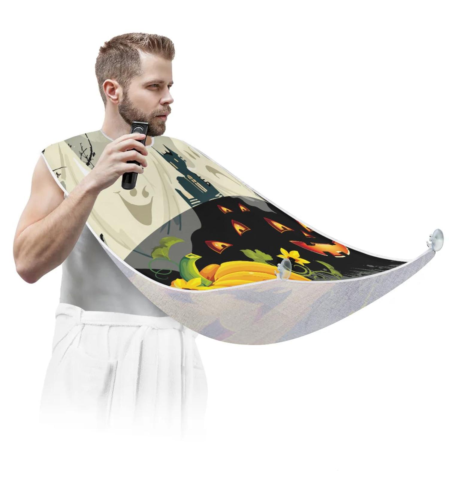 Beard Bib Apron | Waterproof Hair Catcher for Men | Non-Stick Beard Cape for Grooming & Shaving - Buy Online on GoSupps.com
