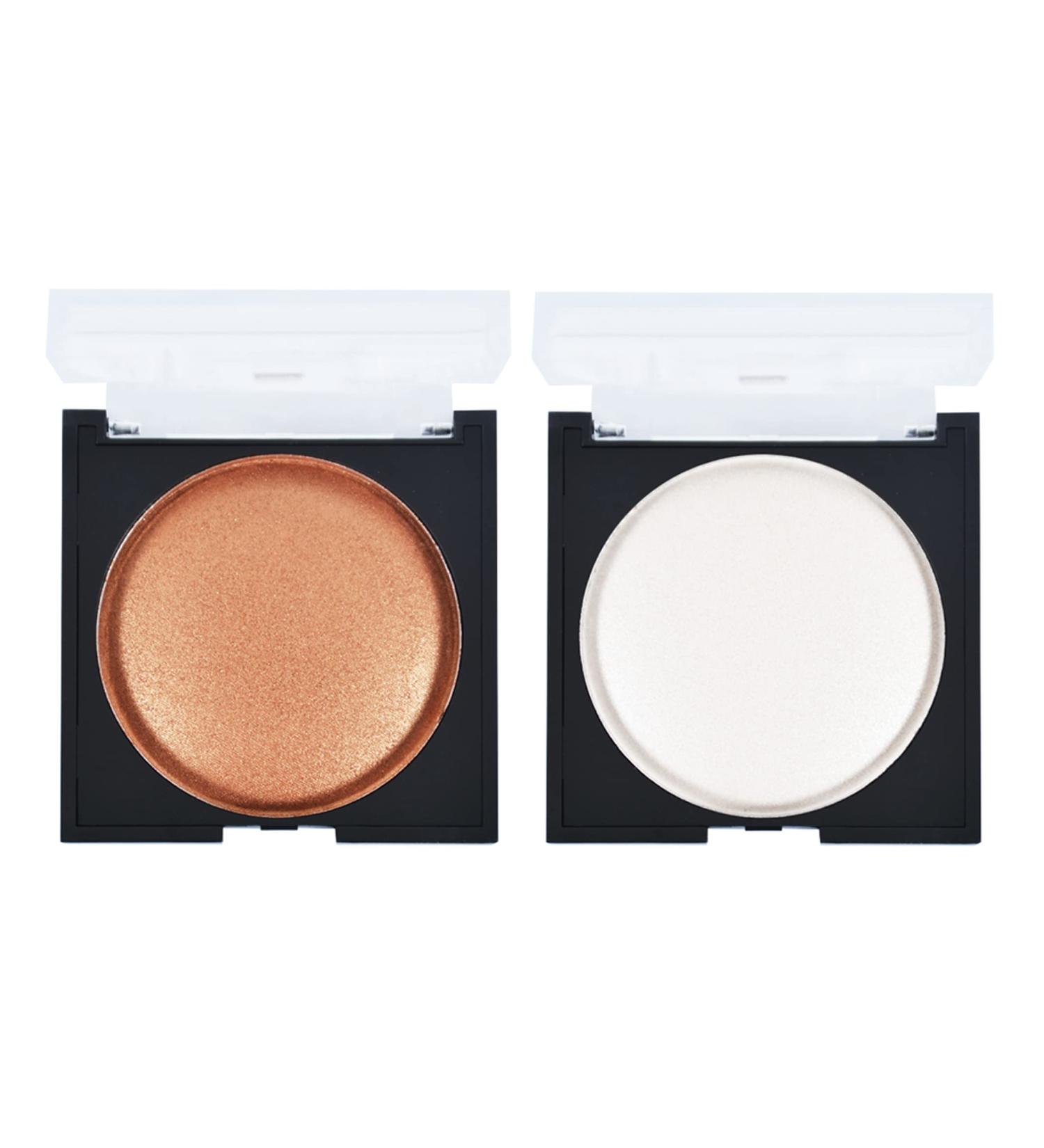 OBLHER Face Illuminator & Bronzer Duo Powder Kit | Hypoallergenic, Long-lasting & Waterproof | Cruelty-Free Face Makeup - Buy Online on GoSupps.com