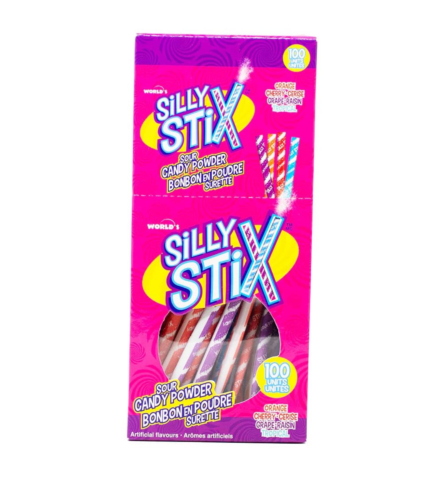 Silly Stix Sour Powder Straws 100 stix - Buy Online on GoSupps.com