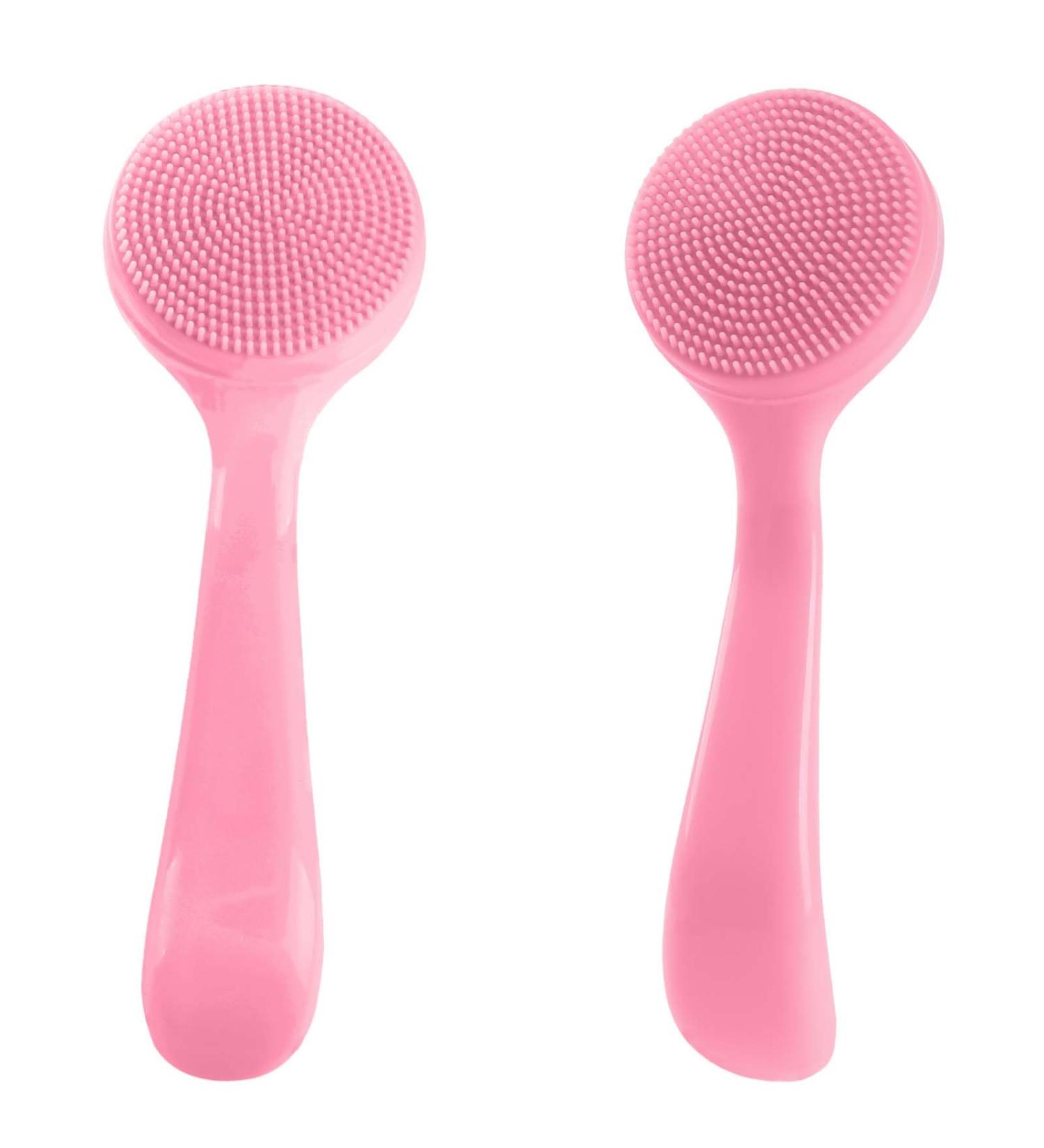 Shop Wllhyf 2er-Pack Soft Silicone Manual Face Cleaning Brush - Blackhead Remover Peeling Pad (Pink) - International Shipping Available - Buy Online on GoSupps.com