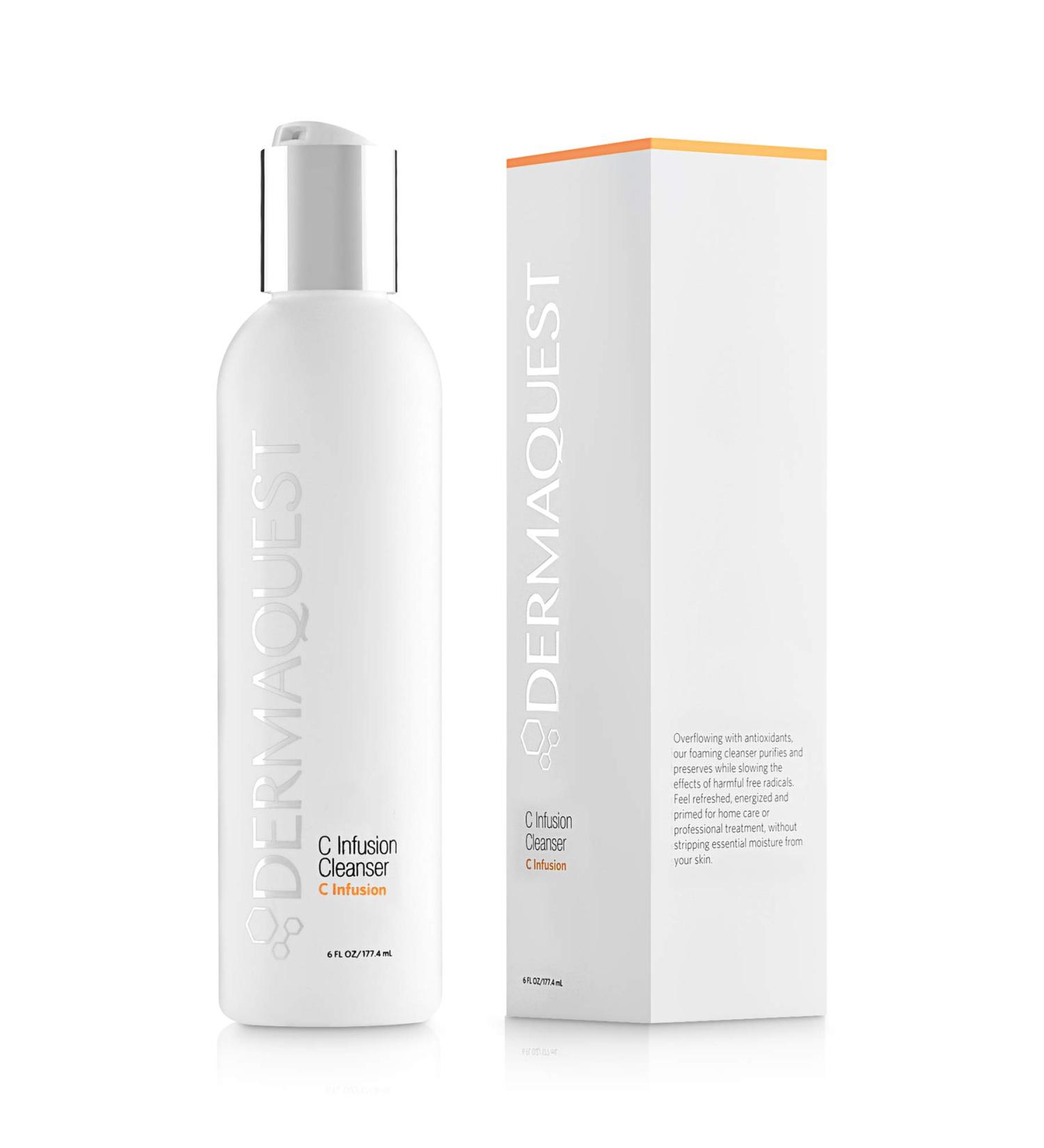 DermaQuest C Infusion Facial Cleanser - Vitamin C Antioxidant & Brightening Face Wash (6oz) - Anti Aging Formula for All Skin Types - Buy Online on GoSupps.com