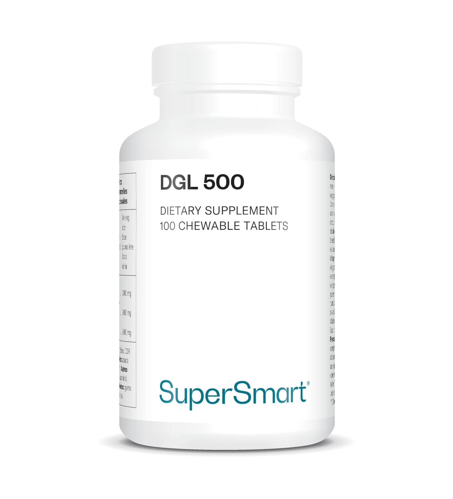 DGL 500 - Extrait de Racine de R glisse - Reflux Gastro-Intestinal - Contribue R duire les Reflux Acides Douleurs Gastriques Naus es - Comprim s m cher - Vegan - Sans Gluten - Supersmart - Buy Online on GoSupps.com