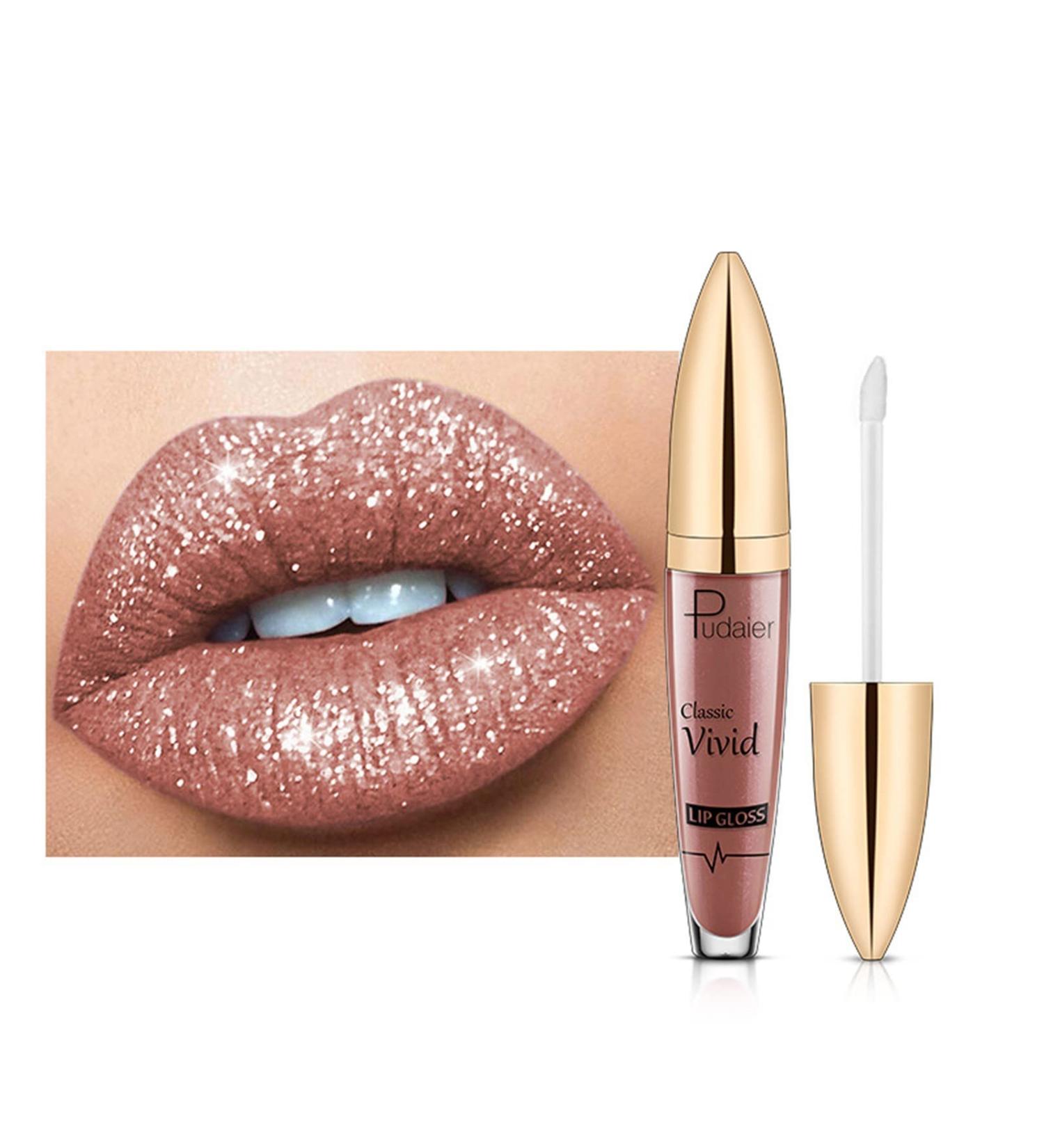 Moon Glitter Glitzer Lipstick | Shimmer Pearlescent Satin Lip Gloss | Long-Lasting Smooth Finish | International Shipping Available - Buy Online on GoSupps.com