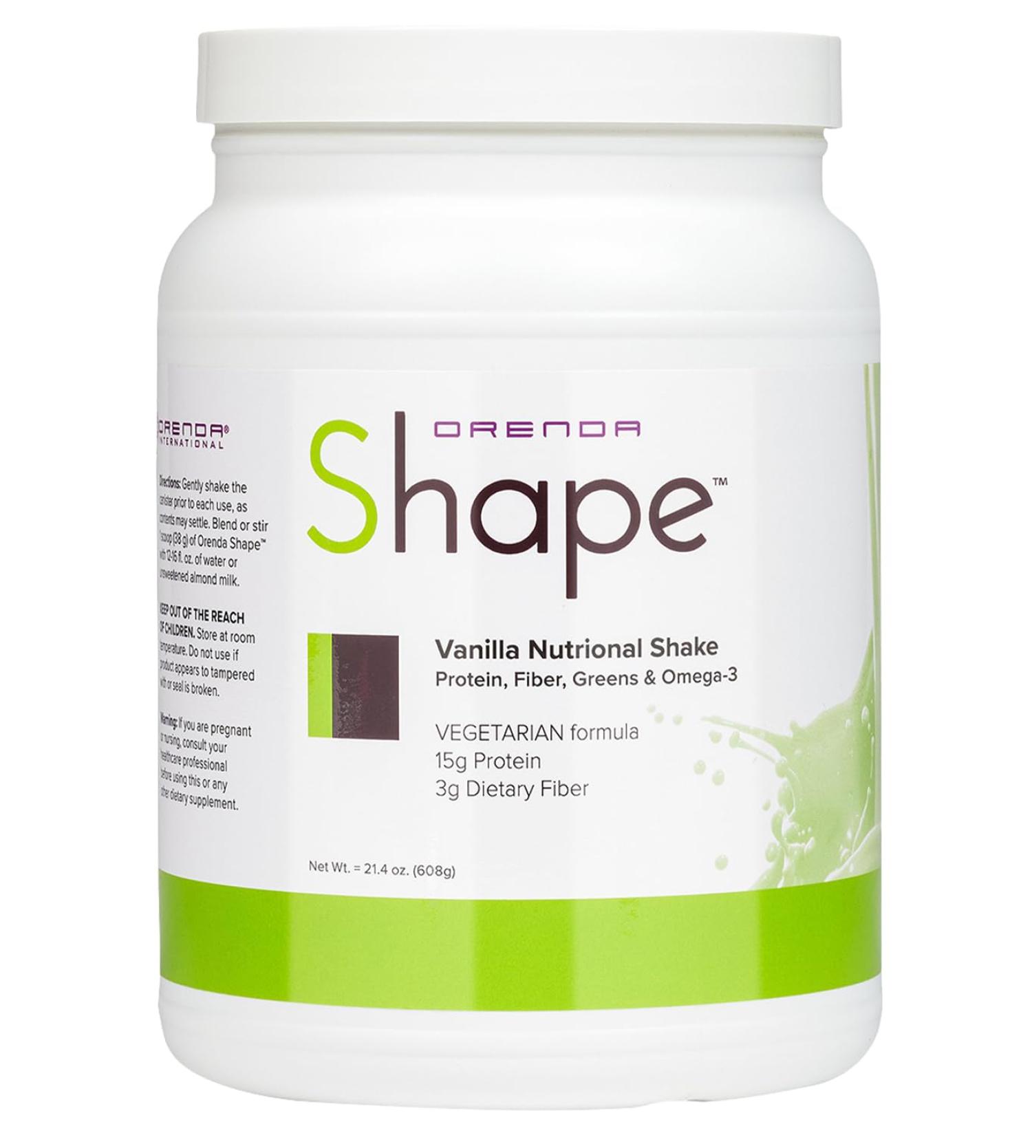 Orenda Shape® Vanilla Protein Shake - Plant-Powered Pea & Brown Rice Blend with Superfoods | Ready-to-Serve Nutrition 21.4oz - International Shipping Available - Buy Online on GoSupps.com