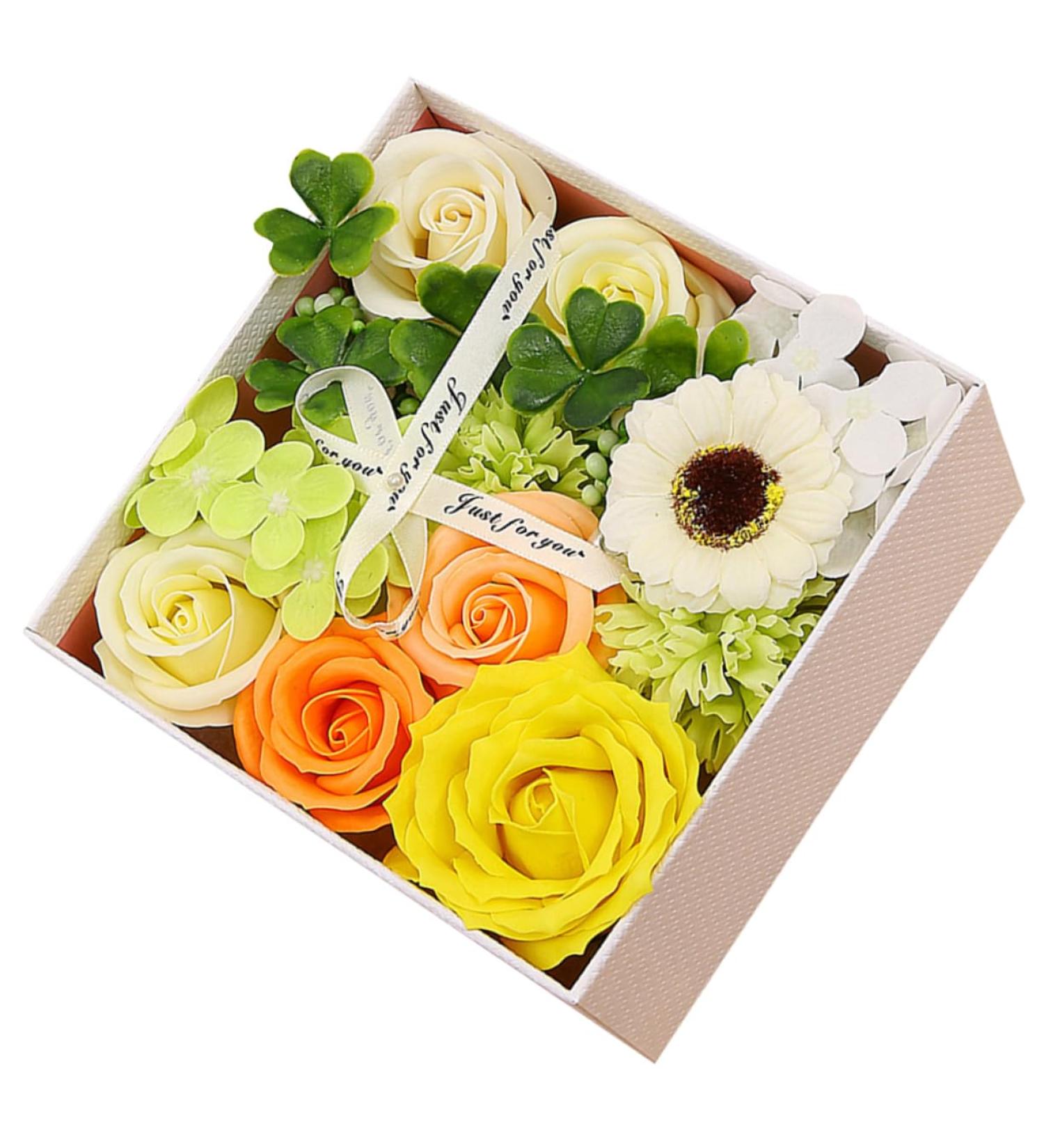 OUNONA 1 Box Carnation Soap Flower Christmas Decor Momma Gifts Nativity Decor Mom Present Christmas Stockings Romantic Preserved Flower Mother Artificial Wedding Suit Paper Green 15x15x8cm - Buy Online on GoSupps.com