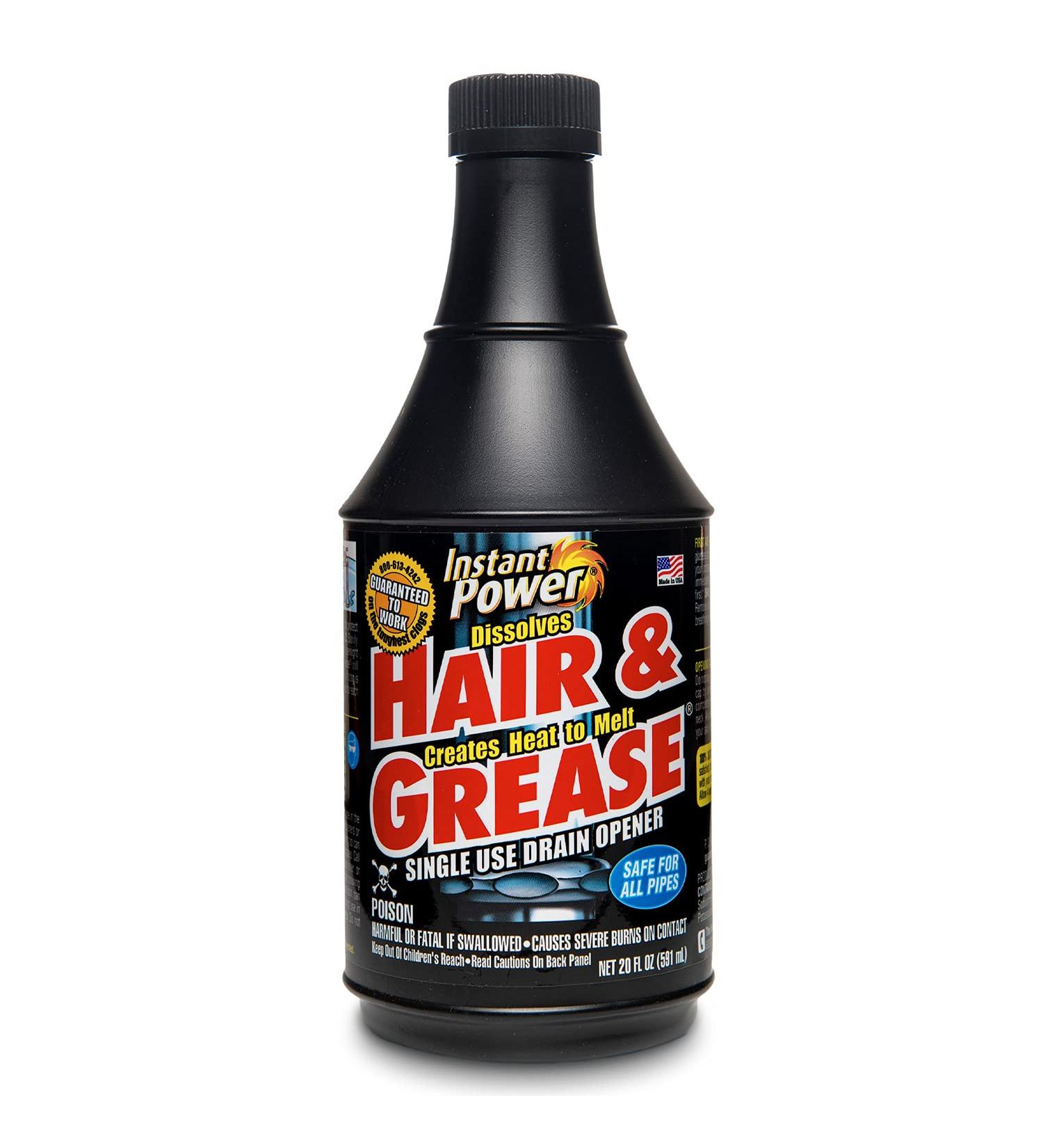 Instant Power Hair and Grease Drain Opener - 20 oz Liquid Drain Cleaner and Clog Remover - Buy Online on GoSupps.com