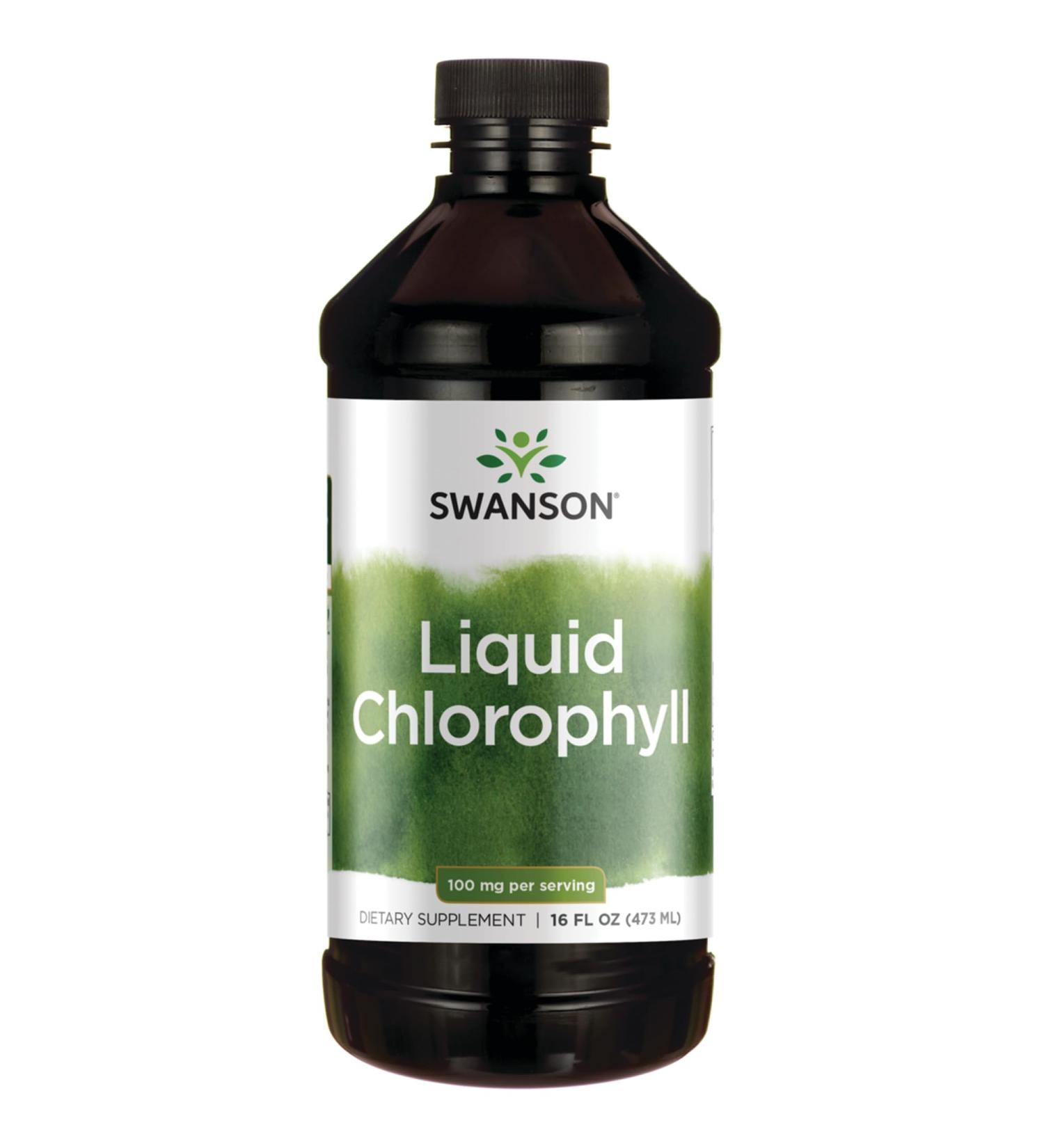 Swanson Liquid Chlorophyll 100mg 473ml Vegan High-Dose SOYA-Free Gluten-Free GMO-Free