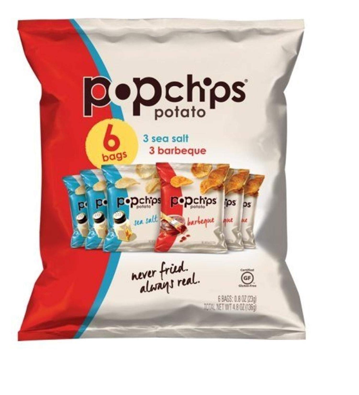 Popchips Variety Pack â€“ Single Serve Chips, 4.8 oz (Pack of 6) | Healthy Snack Option - Buy Online on GoSupps.com
