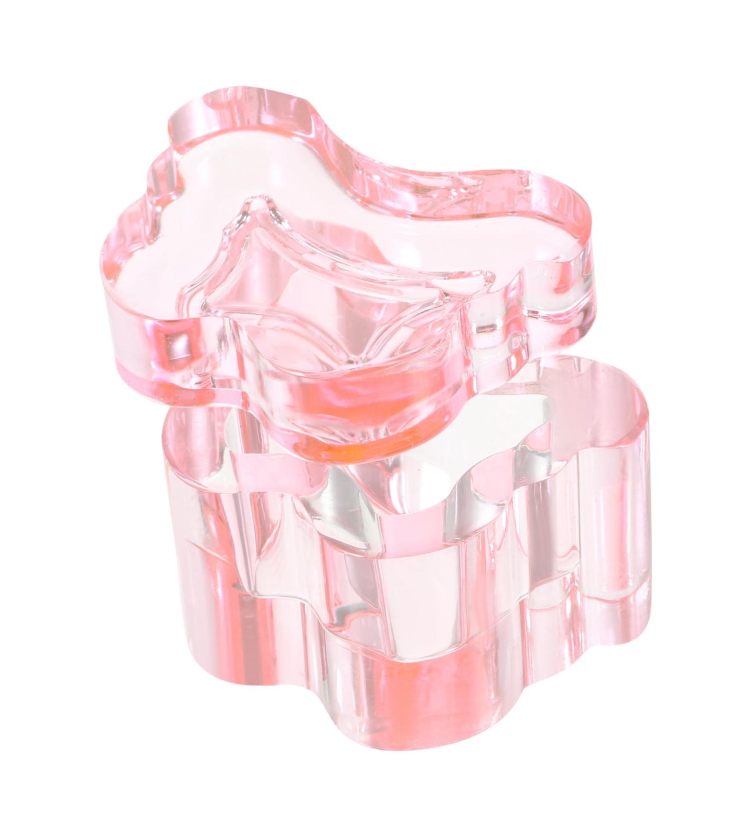 Ipetboom Nail Art Dish dish for acrylic nails powder Nail Manicure Tools Acrylic Multifunction decorate Glass nail cups with lids Nail supplies nail liquid Accessories 7x5.6cm Pink - Buy Online on GoSupps.com