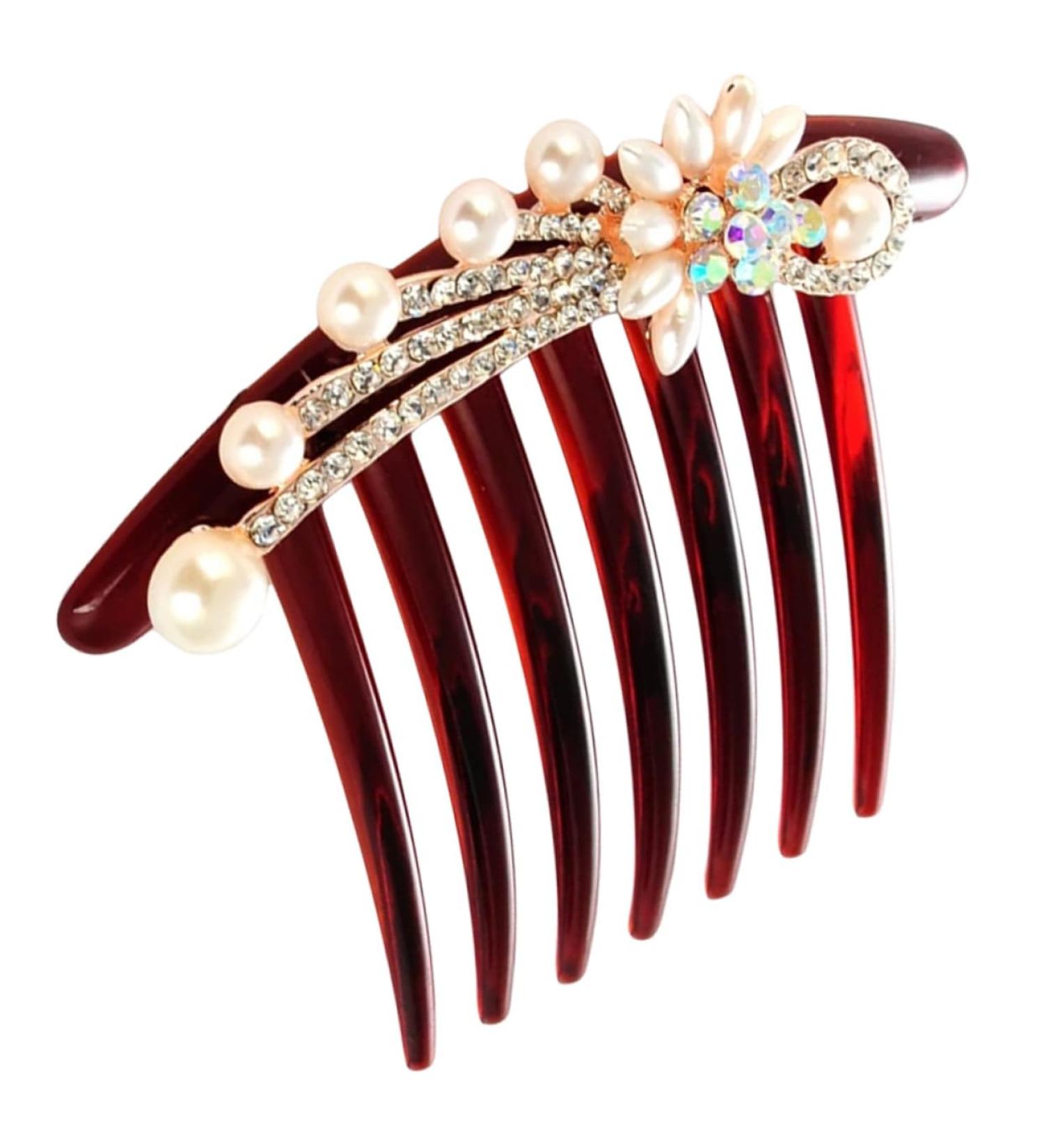 minkissy Seven- Hair Comb Pearl Hair Accessories Bridal Headband Bridal Hair Side Comb Bridal Headpieces for Wedding Hair Combs Korean Version Rhinestones Pearl Rhinestone Bride - Buy Online on GoSupps.com