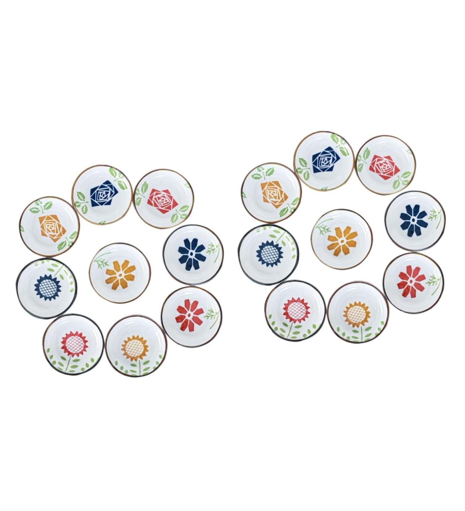 Zerodeko 18 Pcs Side Dish Set Ceramic Dip Dish Small Ceramic Bowl Prep Bowls for Cooking Pinch Bowls Japanese Style Seasoning Dishes Fruit Bowl Chips Ceramics Soy Sauce Bowl Japanese-Style 7X7X1.5CMx2pcs As Shownx2pcs - Buy Online on GoSupps.com