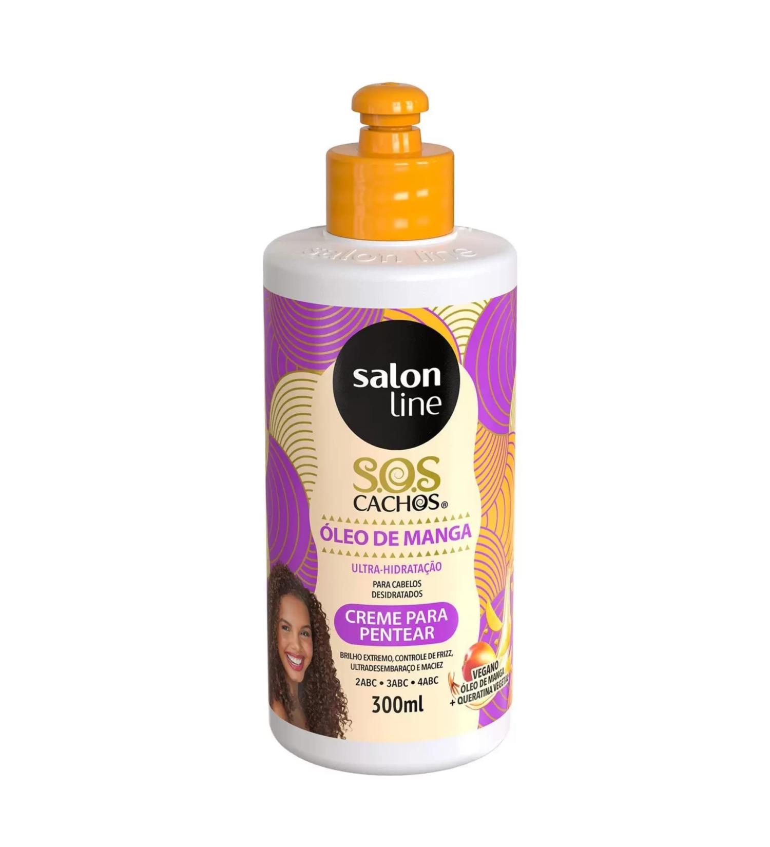 Salon Line SOS Curls Mango Detangling Cream 300ml - Salon Line Treatment Collection - Buy Online on GoSupps.com