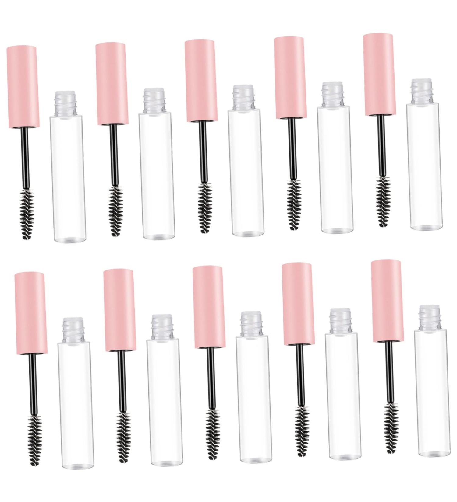 CRILSTYLEO 10pcs Mascara Empty Tube Eyelash Wands Mini Lip Gloss Tubes Refillable Tubes DIY Clear Plastic - Buy Online on GoSupps.com