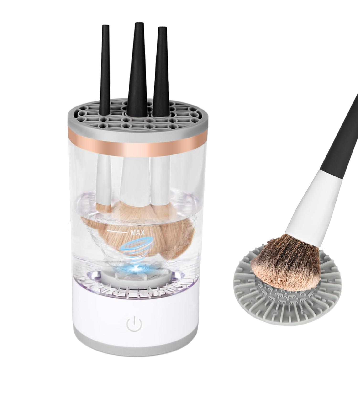 Buy Multi-Function Electric Makeup Brush Cleaner - Beige | Fast International Shipping & Best Price - Buy Online on GoSupps.com