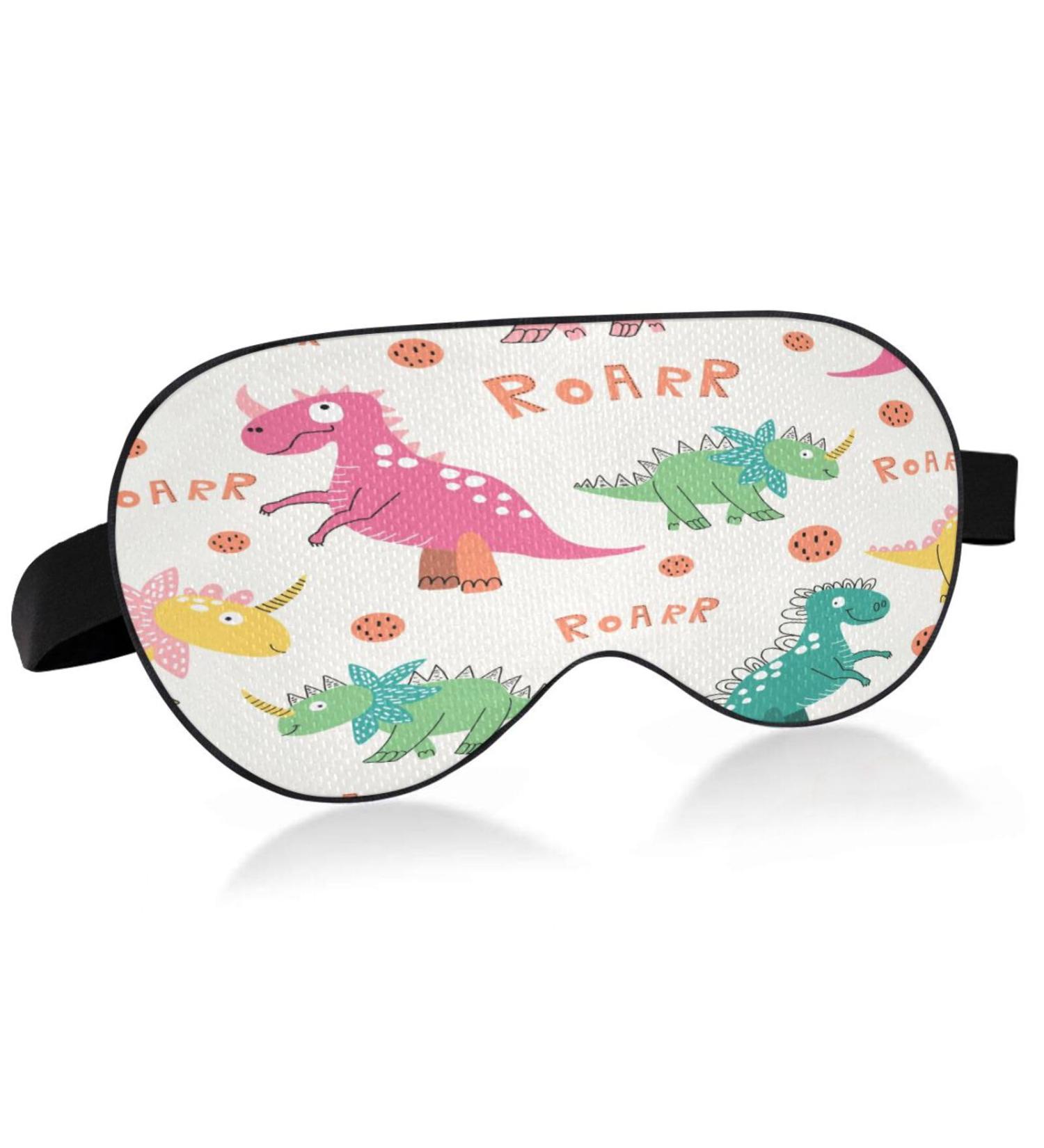 Roar in Style with WELLDAY Funny Dinosaurs Sleep Mask | Adjustable Eye Shade for Men and Women - Buy Online on GoSupps.com