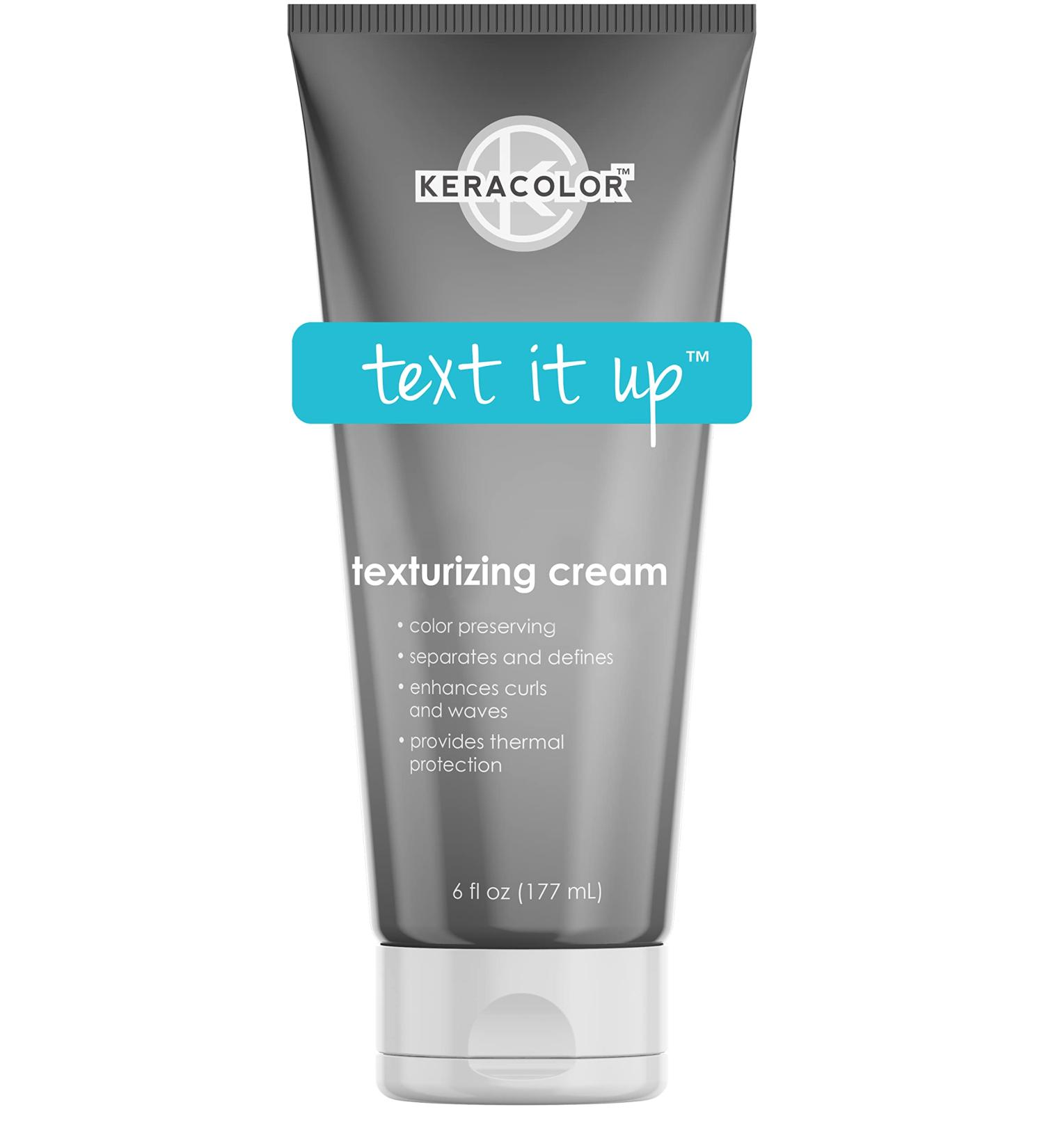 KERACOLOR Text lt Up Texturizing Cream for Curly Hair - Enhances Curls Preserves Color & Provides Heat Protection - 6 fl. oz - Buy Online on GoSupps.com