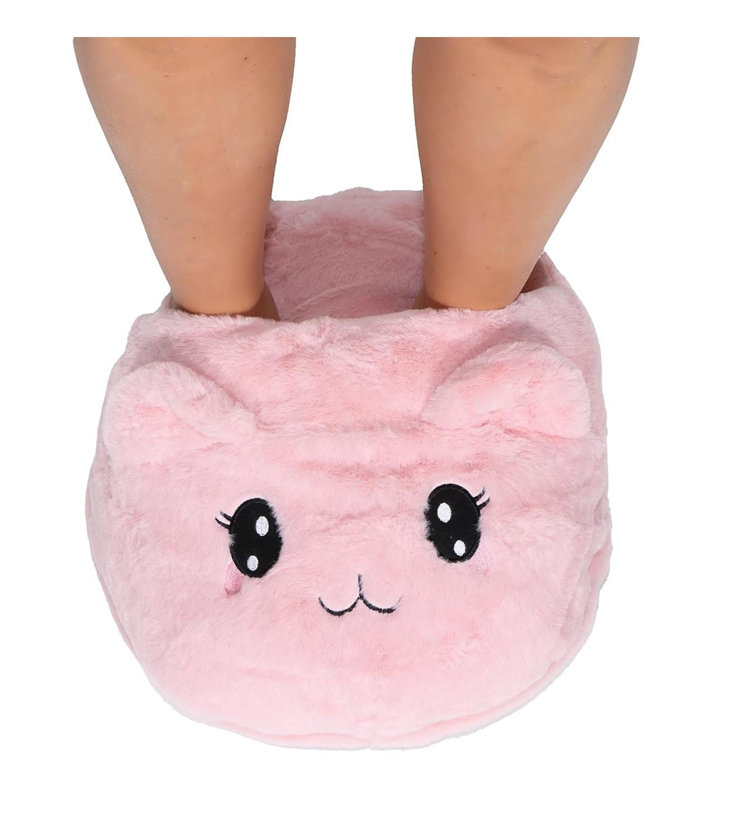 Cozy Pink Mouse Footmuff Slippers - Cute Cat & Mouse Warm Slippers for All Seasons - Buy Online on GoSupps.com