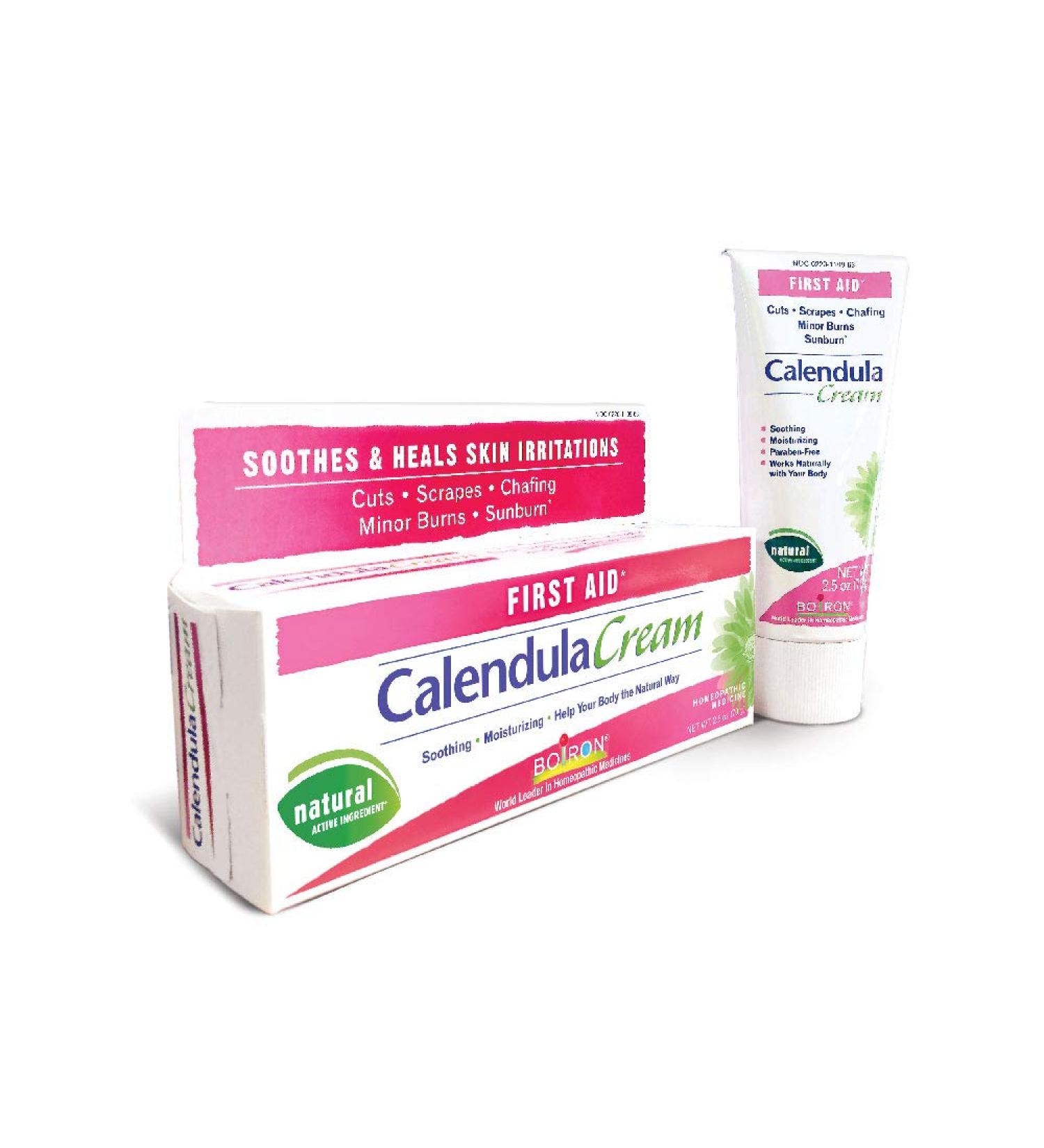 Boiron Calendula Cream 2.5 oz - Homeopathic Relief for Skin Irritation & Burns - International Shipping Available - Buy Online on GoSupps.com