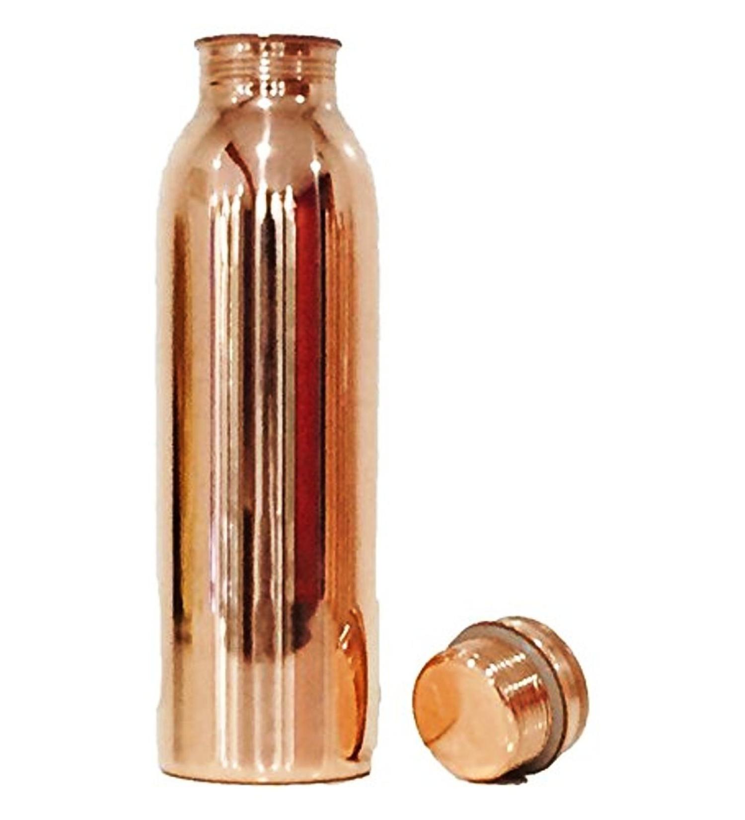 Pure Copper Bottles Joint Free with Ayurvedic Benefited 100% Pure & Leak Proof by CGP