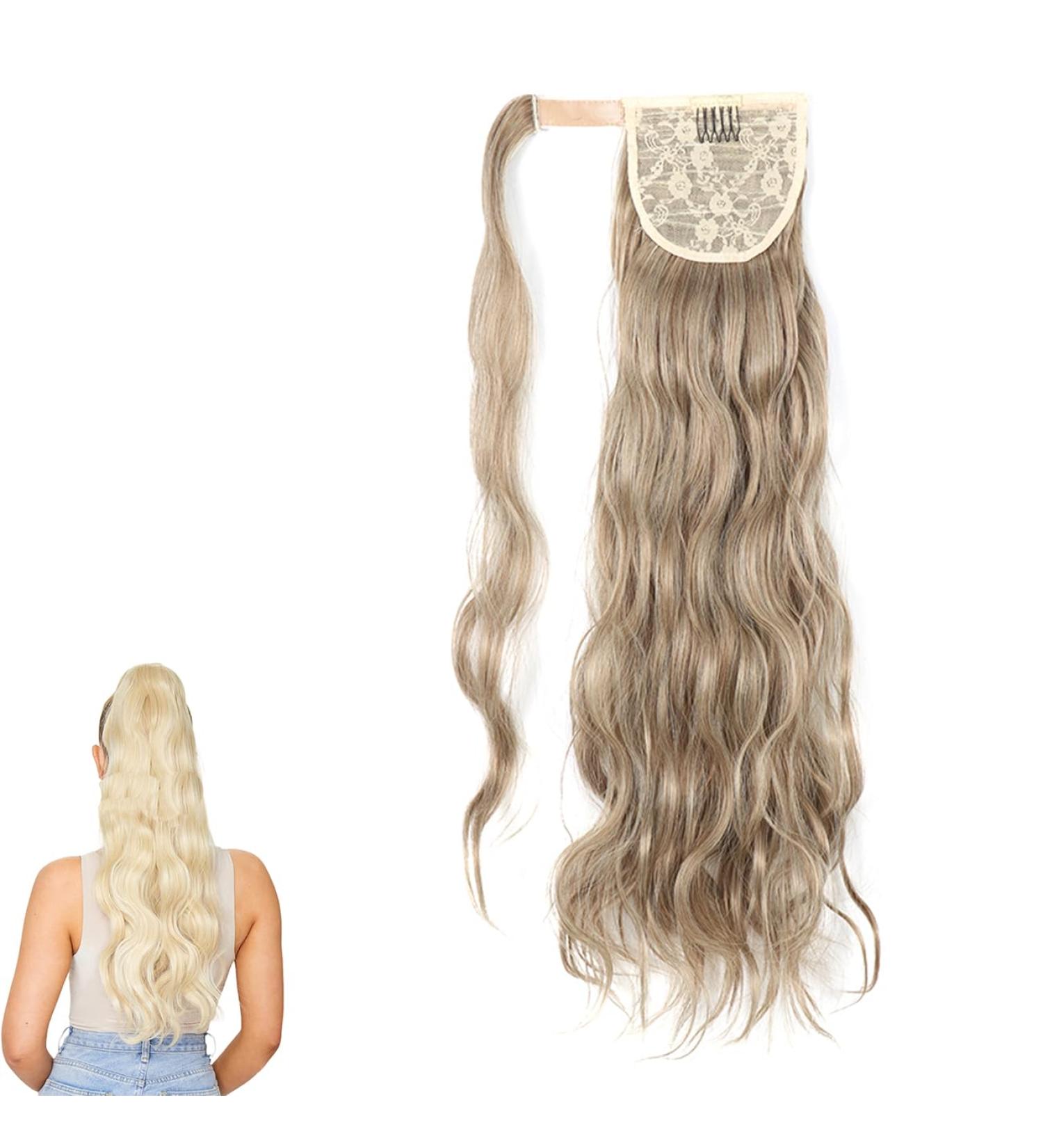 Prinfantasy Long Wavy Ponytail Hair Extension 24 inch - Synthetic Hairpiece for Women | MW136 GBMW136 - Buy Online on GoSupps.com