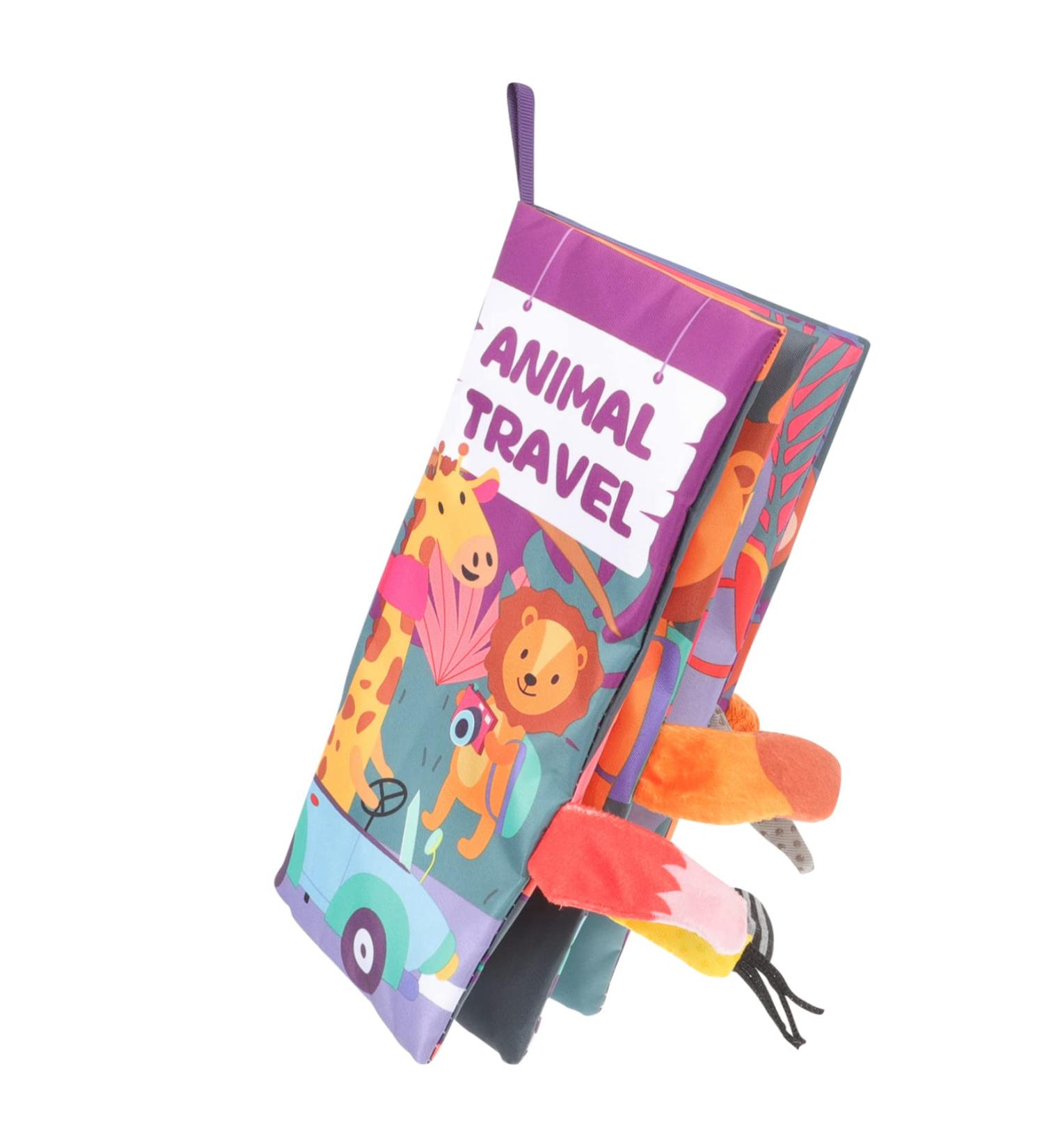 Toddmomy Baby Cloth Book - Crinkle Touch and Feel Book for Babies - Purple Polyester Toddler Gift - Buy Online on GoSupps.com