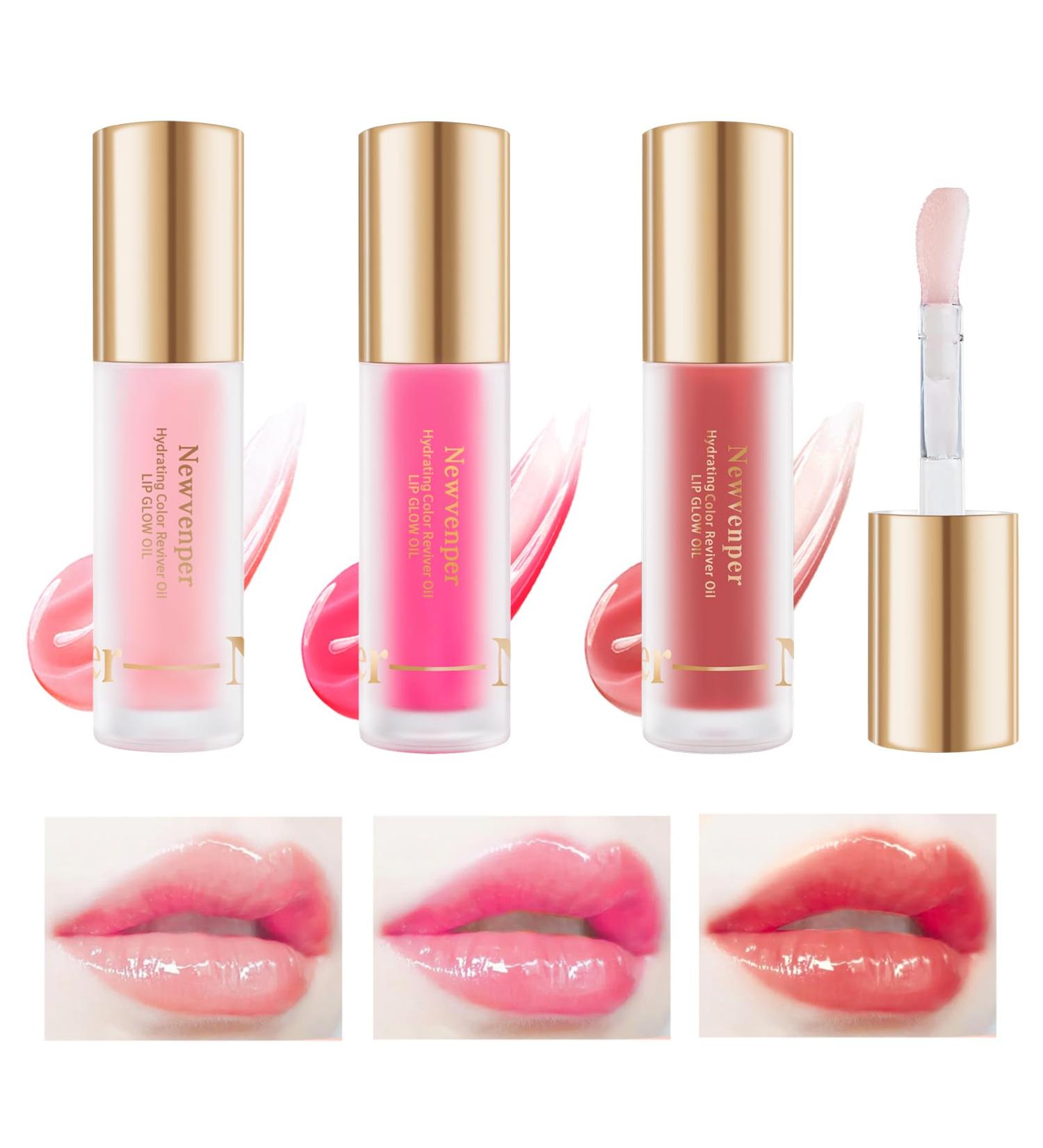 3PC Hydrating Lip Glow Oil & Gloss Set | Moisturizing Lip Balm for Dry Lips | Transparent Toot Lip Care - Buy Online on GoSupps.com
