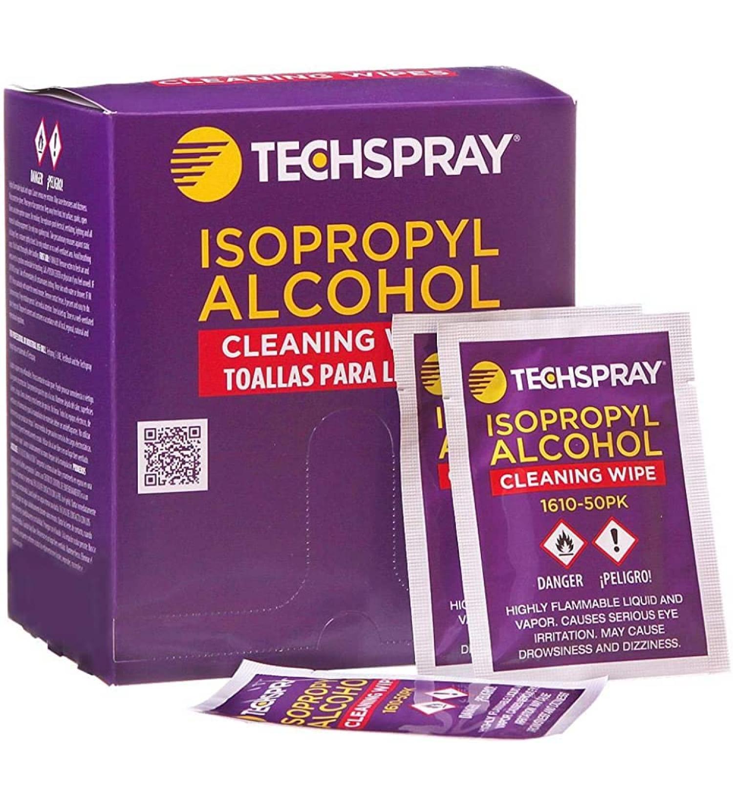 Buy Techspray 1610-50PK Isopropyl Alcohol Wipes 99.8% - Pre-Saturated IPA Wipes for Electronics Cleaning | Fast International Shipping - Buy Online on GoSupps.com