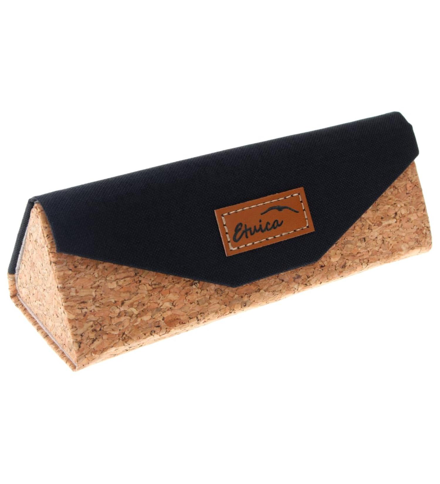 Paule & Knopf Stylish Folding Glasses Case | Modern Cork Look | High-Quality Magnetic Closure | Black | International Shipping Available - Buy Online on GoSupps.com