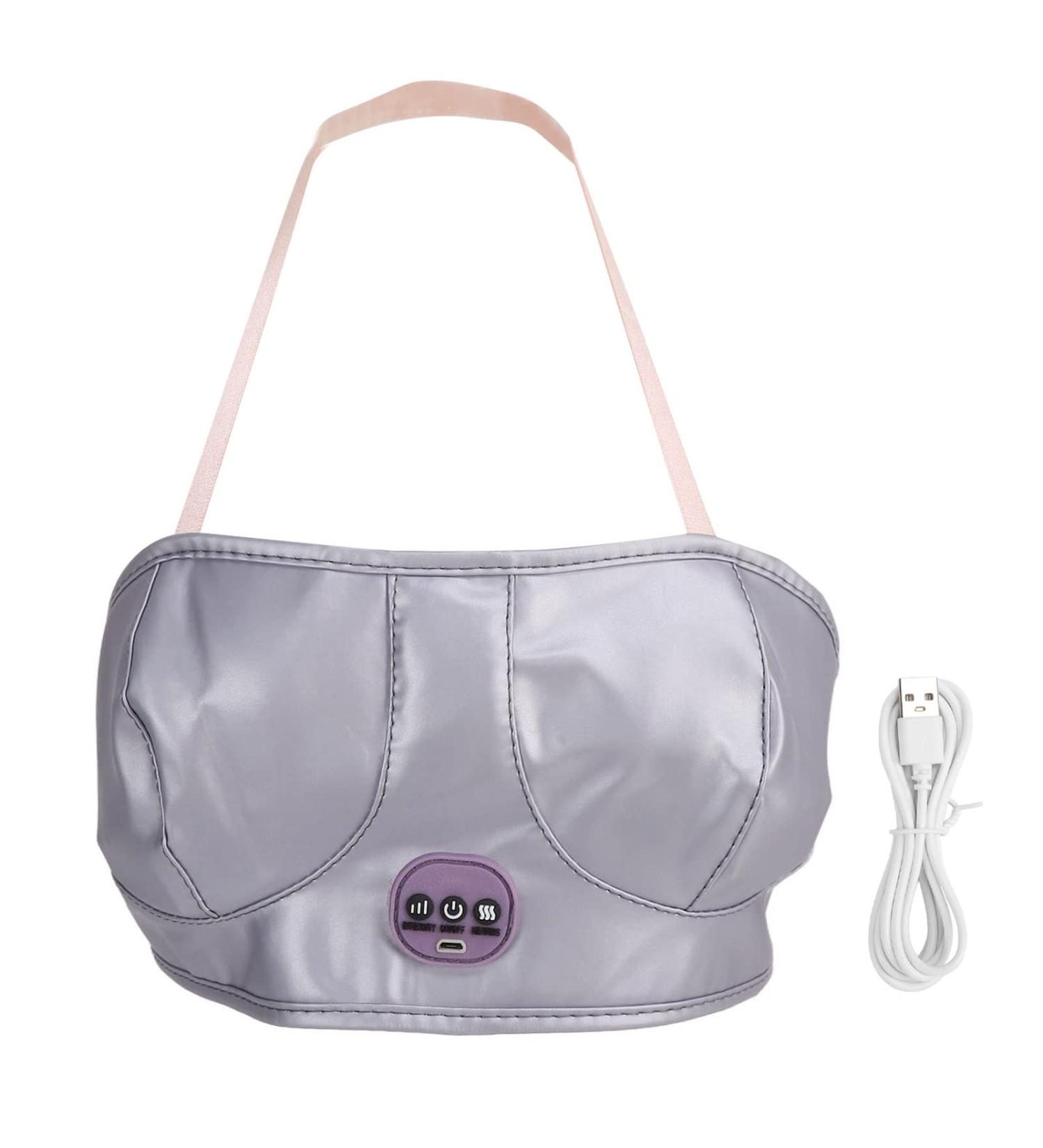 Smart Constant Warming Bra | 3 Gears Breast Care Equipment | Bust Lift Machine - Pink Straps - Buy Online on GoSupps.com