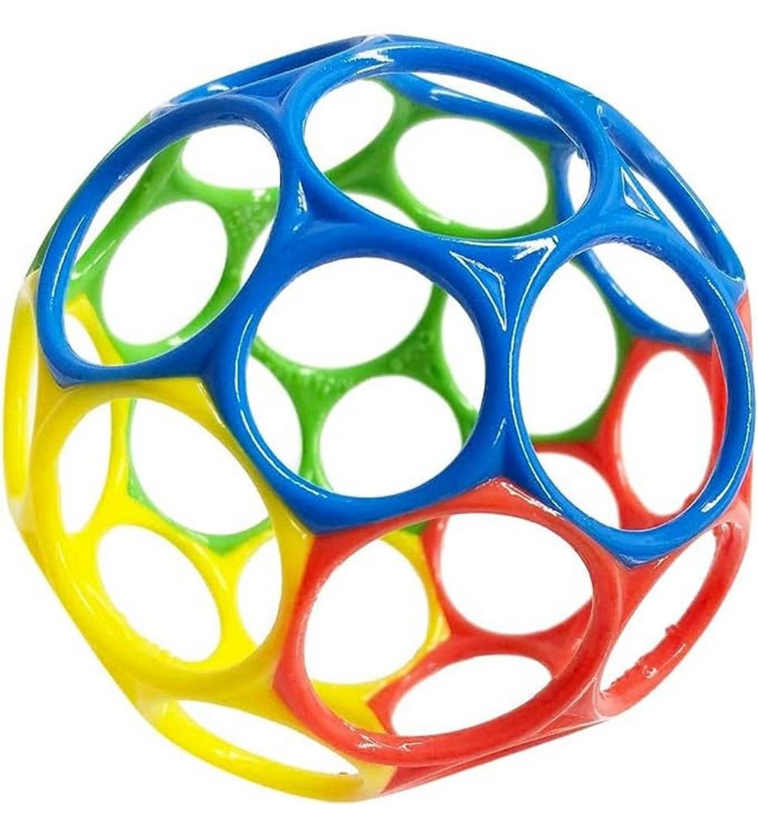 Bright Starts Oball Classic - Flexible Sensory Activity Toys for Children | Blue Green Red Yellow - Buy Online on GoSupps.com