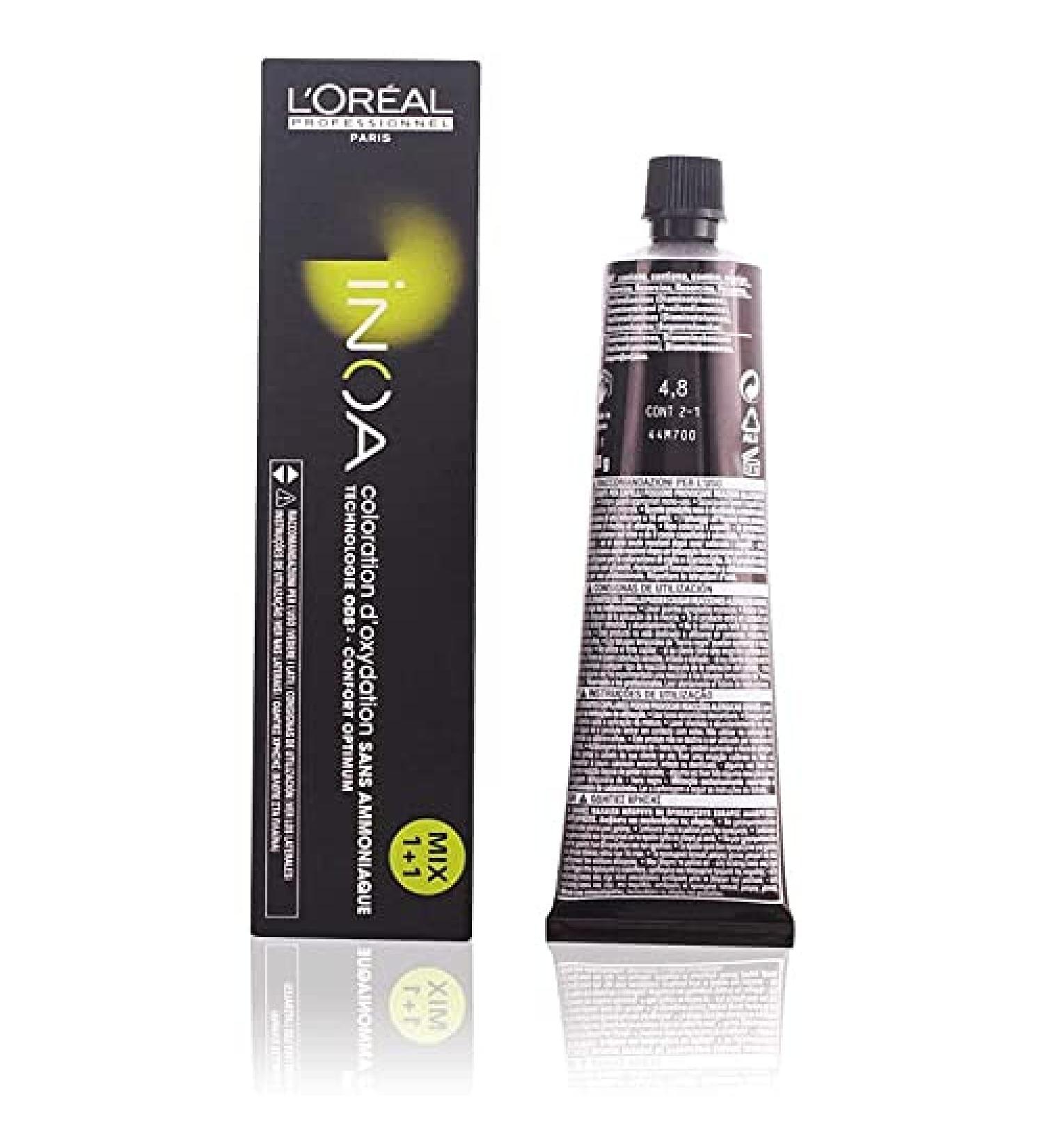 L'Or al Professional Inoa Oxidative Hair Color 4.8 Medium Brown Mokka - Ammonia-Free 60 ml Pack for International Shipping - Buy Online on GoSupps.com
