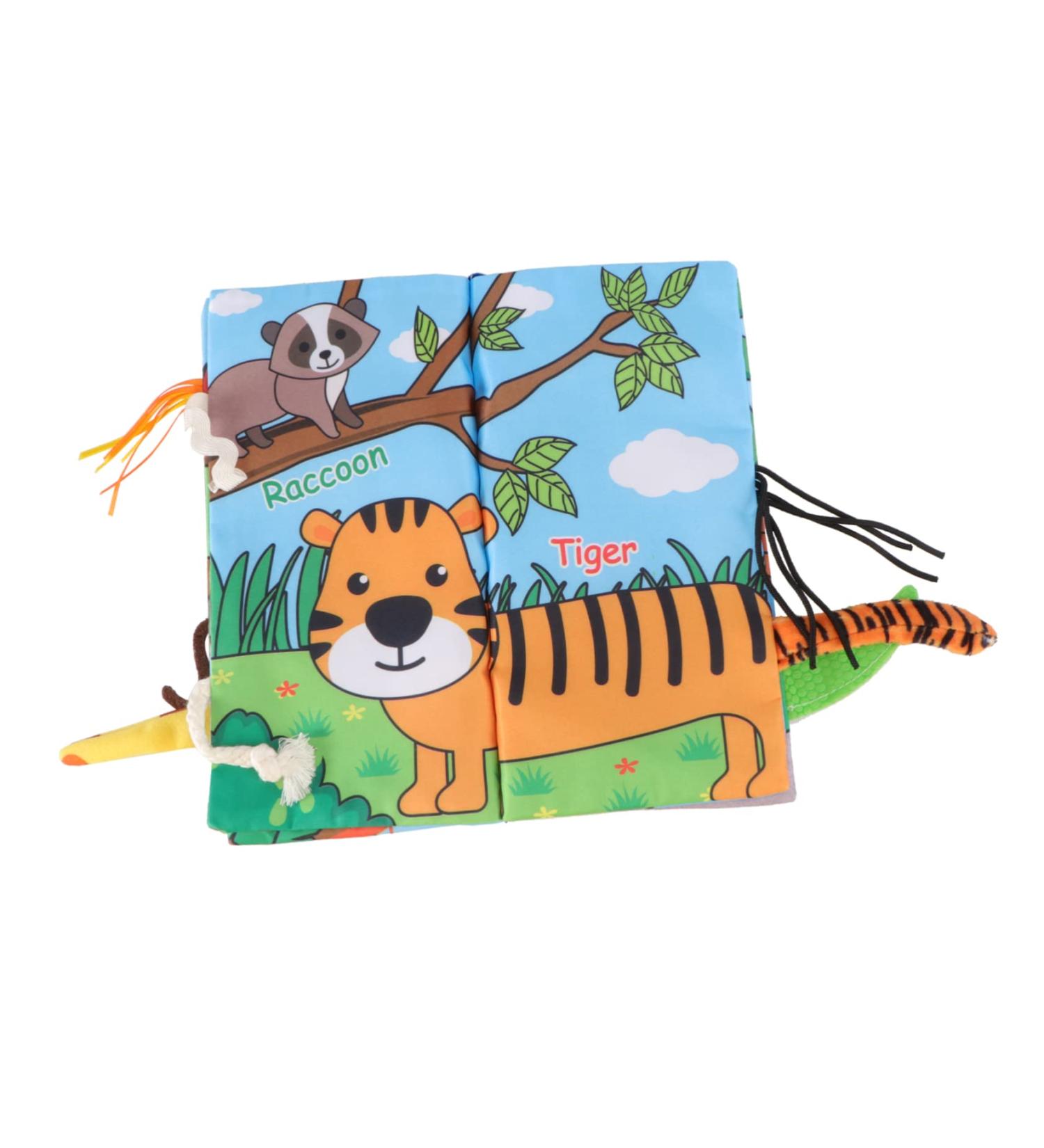 Ibasenice Baby Cloth Book - Early Education Fabric Toy for Toddlers | Animal Tail Tech Book - Buy Online on GoSupps.com