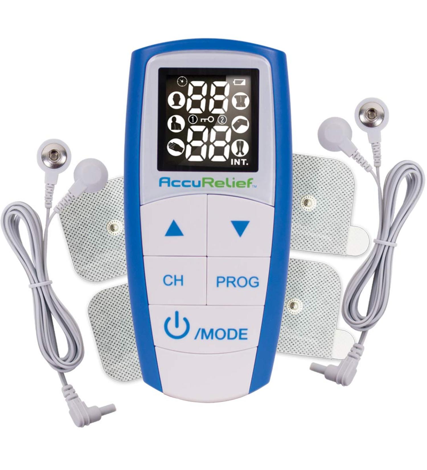 AccuRelief Complete 3-in-1 TENS Unit & EMS Massager | Pain Relief Electric Muscle Stimulator for Neck Back & Full Body - International Shipping Available - Buy Online on GoSupps.com