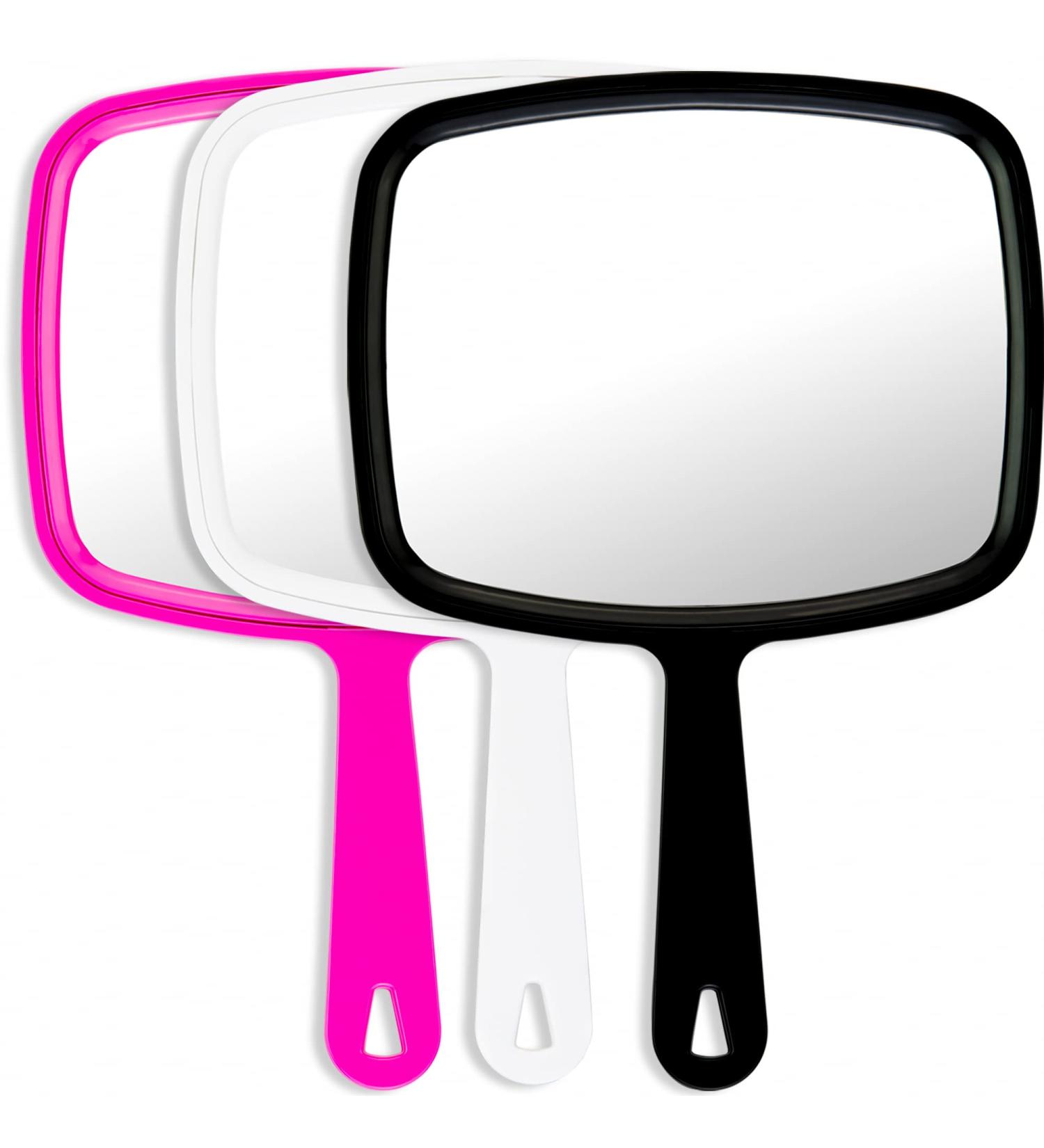 DecorRack Large Hand Mirror - Multi-Purpose Mirror for Travel, Makeup, Desk, Grooming, and Shaving - Random Color - 5.5 W x 6.6 L - Buy Online on GoSupps.com