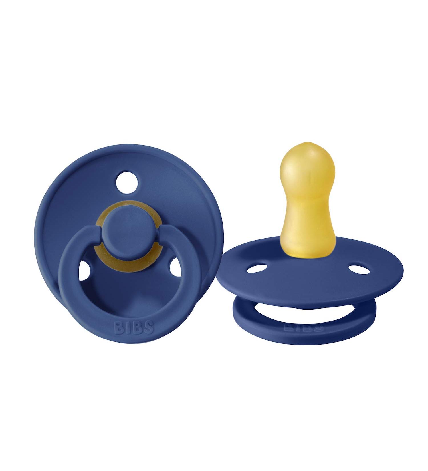 BIBS pacifier COLOUR natural rubber Danish pacifier with cherry shape (Midnight Blue size 1 (0-6 months))