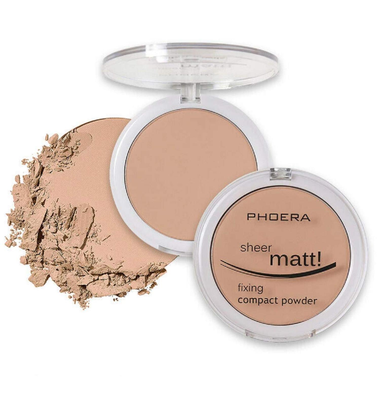 AQUAPURITY PHOERA Sheer Matte Compact Powder - Long-Lasting Makeup Fixer (203 NUDE) - Buy Online on GoSupps.com