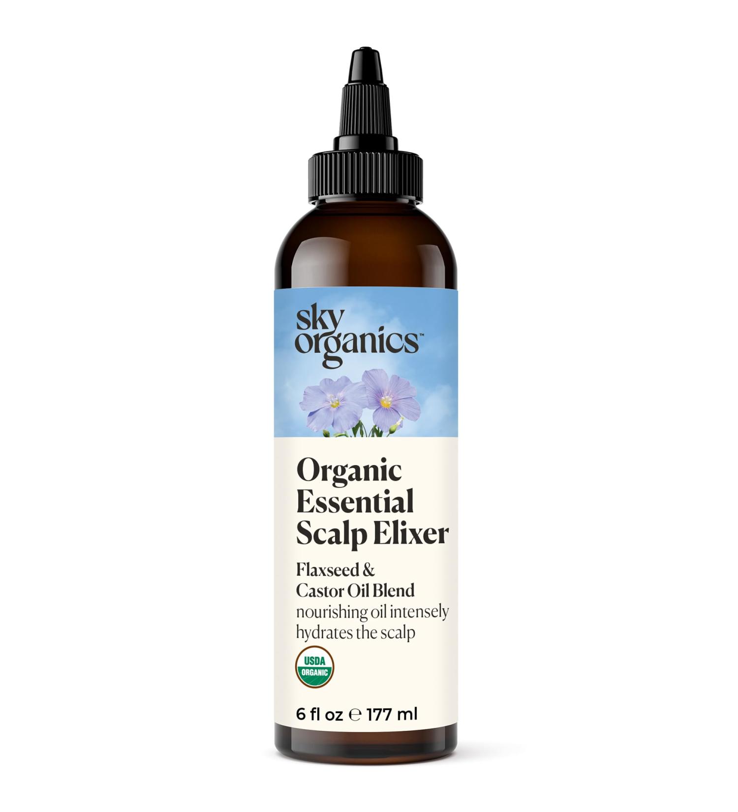 Sky Organics Organic Essential Scalp Elixir for Hair USDA Certified Organic to Hydrate Soothe & Nourish Scalp 6 fl. Oz - Buy Online on GoSupps.com