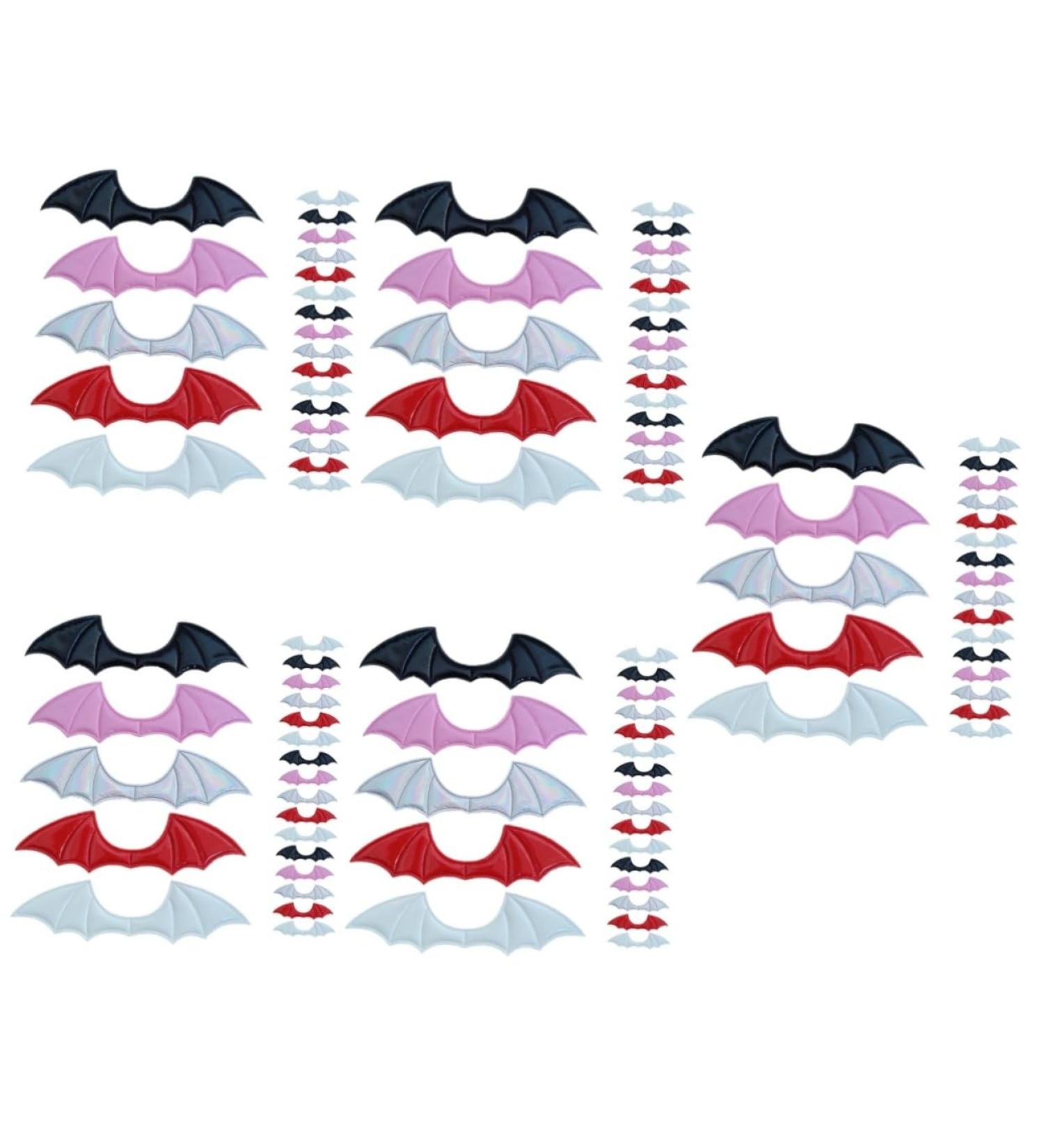 LALAFINA 100 Pcs Cloth Bat Wings Hair Barrettes Bat Wing Halloween Costumes Bat Wing for Shoes Applique Patch - Buy Online on GoSupps.com
