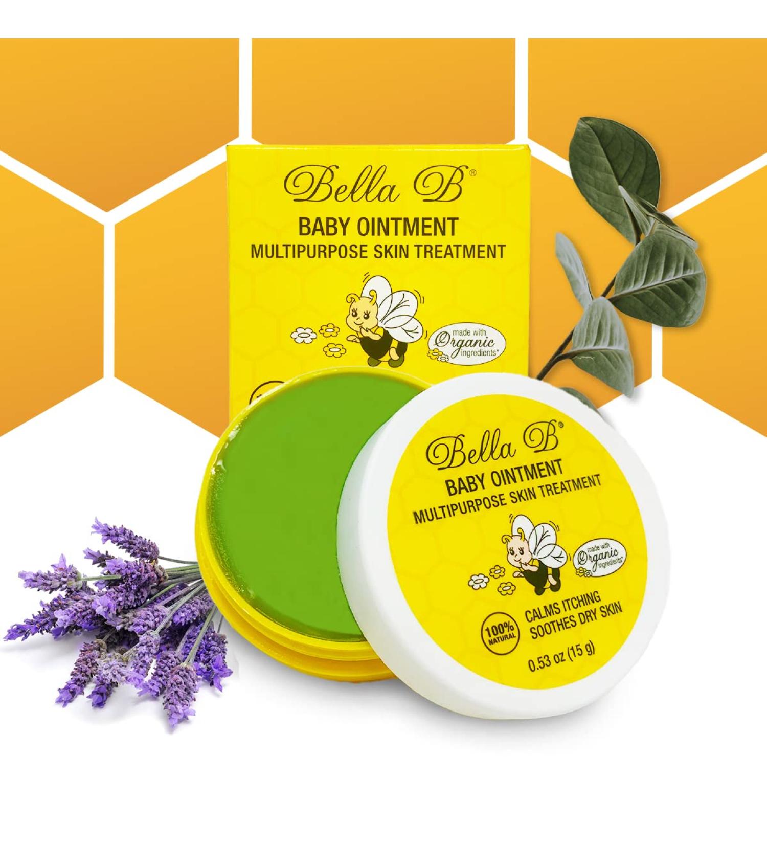 Organic Bella B Baby Ointment 0.5oz - Allantoin Infused Multipurpose Skin Treatment for Infants - Relieves Skin Irritation, Itching, Inflammation & Dryness - Buy Online on GoSupps.com