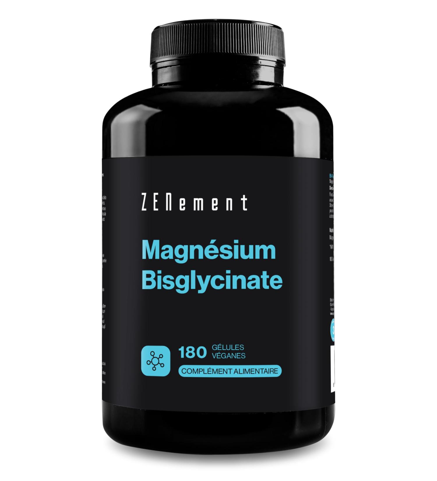 Magnesium Bisglycinate - High Content 350 mg of Elemental Magnesium/Daily Dose - 180 Capsules a 3-Month Supply - Superior to Marine Magnesium - Stress Fatigue Sleep - Buy Online on GoSupps.com