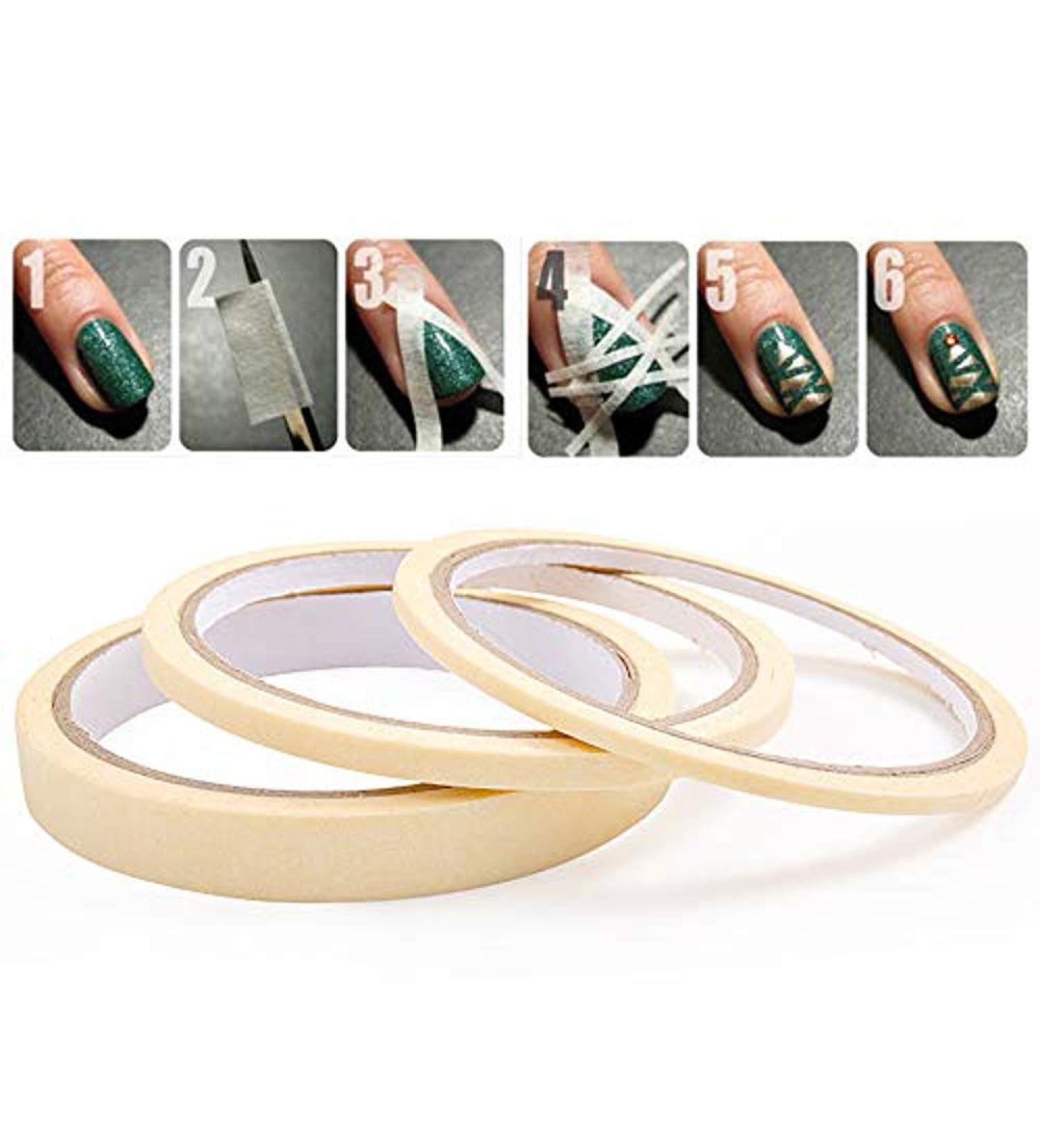 3PC Nail Art Tape Set | Adhesive Decoration Edge Guide | Creative Manicure Tools & Stickers - Buy Online on GoSupps.com